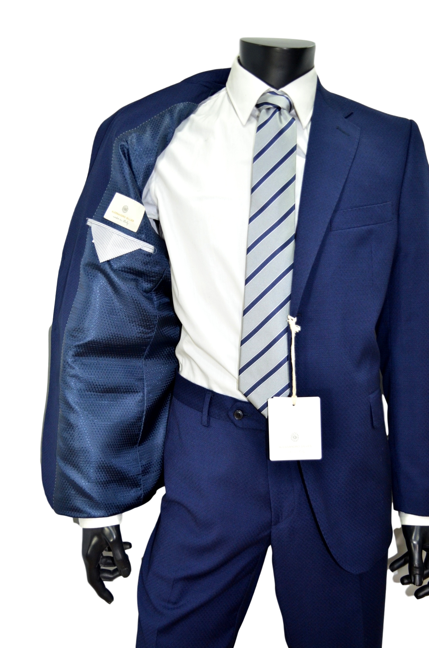 Abiti - amelia stella fashion - ALESSANDRO GILLES ABITO UOMO P/E DROP 4  COLORE BLU DISEGNATO 0023