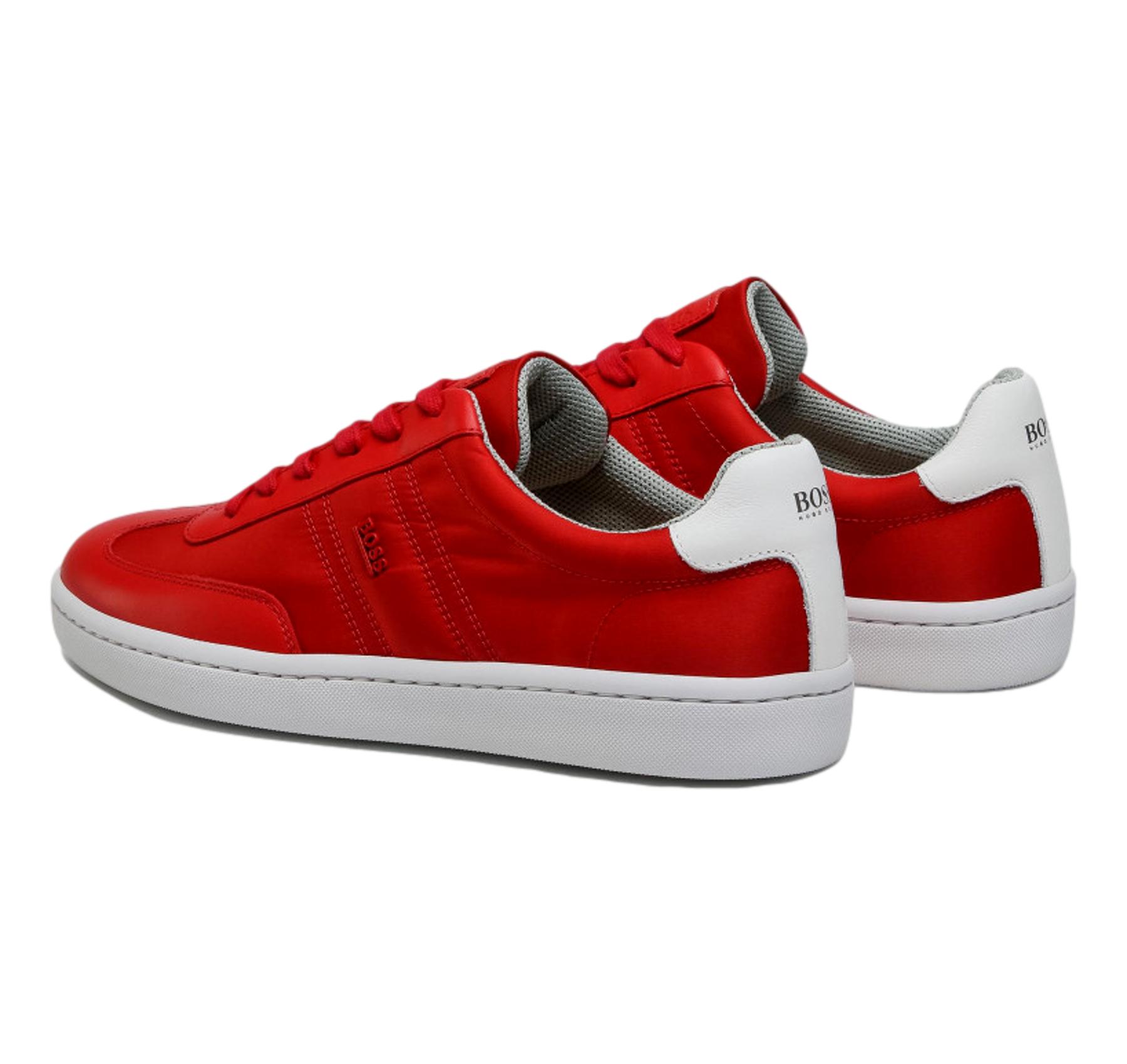 SCARPE UOMO / MAN'S SHOES - amelia stella fashion - HUGO BOSS SNEAKERS CON  LOGO IN METALLO MODELLO Ribeira_Tenn_nylt ROSSO 50446658