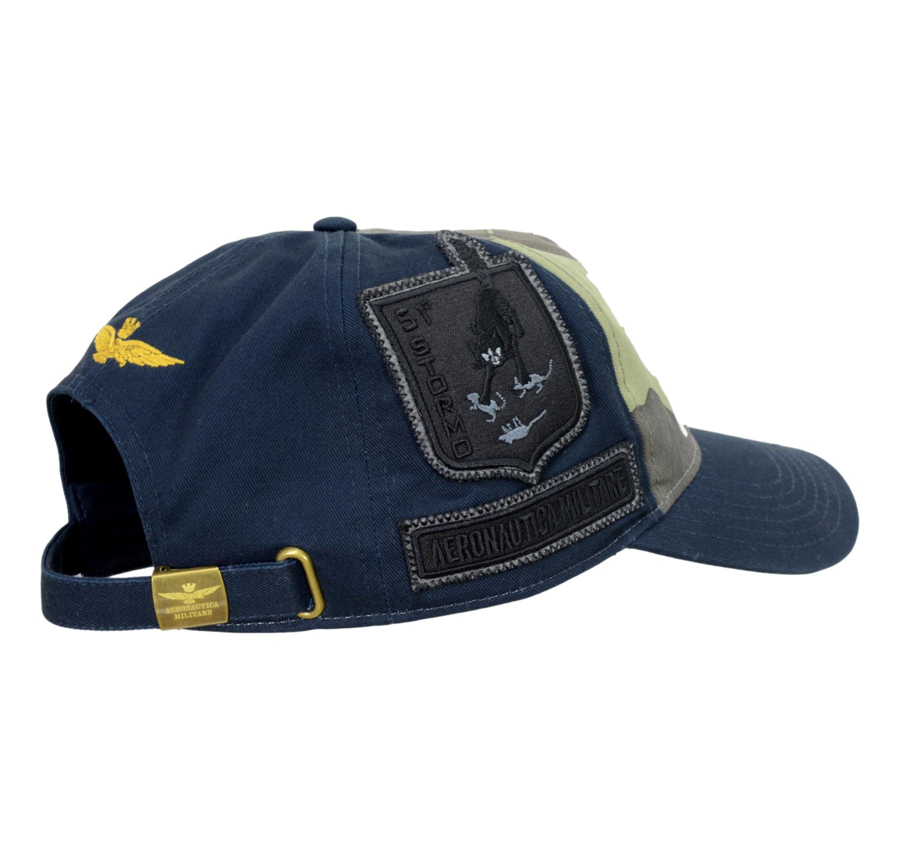 Cappelli - amelia stella fashion - AERONAUTICA MILITARE HA1055 CAPPELLINO  BASEBALL CAMOUFLAGE E PATCH BLU