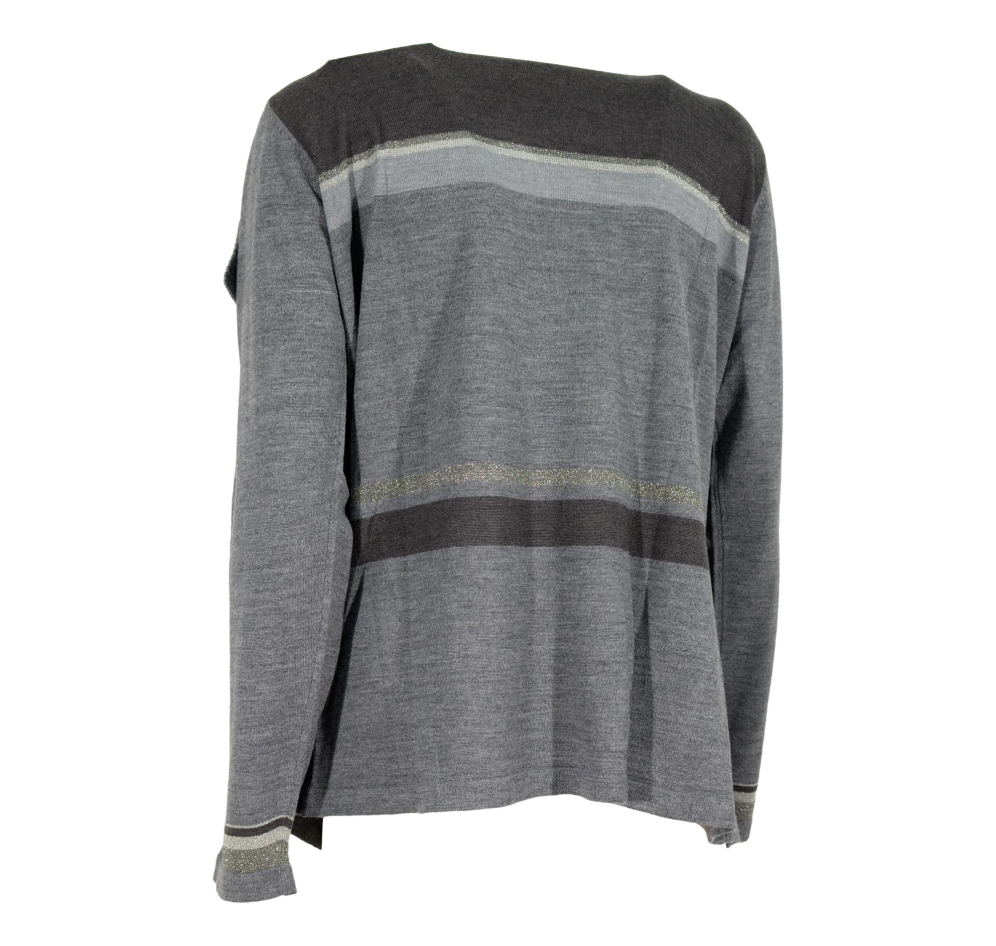 Maglie \u0026 Camicie - amelia stella fashion - PER TE BY KRIZIA CARDIGAN DONNA  M978 GRIGIO LUREX