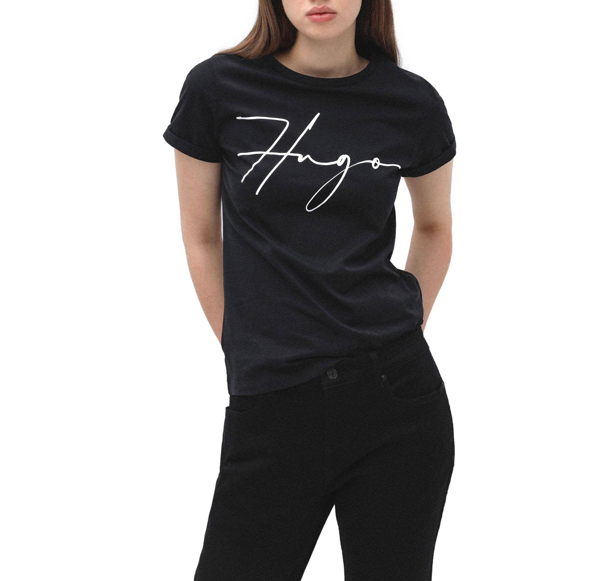 Polo \u0026 T-shirt - amelia stella fashion - HUGO BOSS T-Shirt Donna The Slim  Tee 50467249 Nero