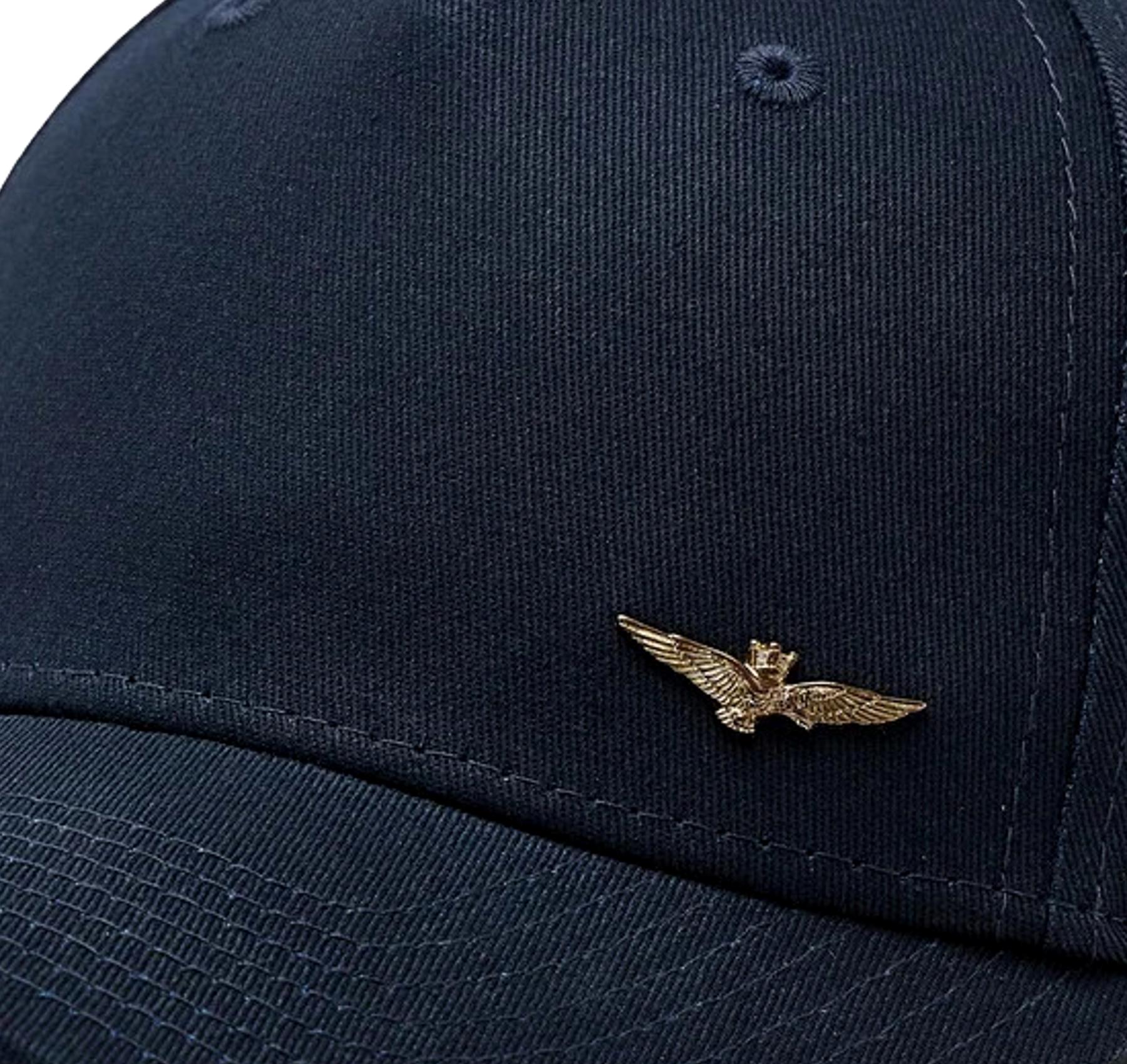 AERONAUTICA MILITARE HA1122 Cappello da Baseball Basic Aquila in Metallo Colore Blu