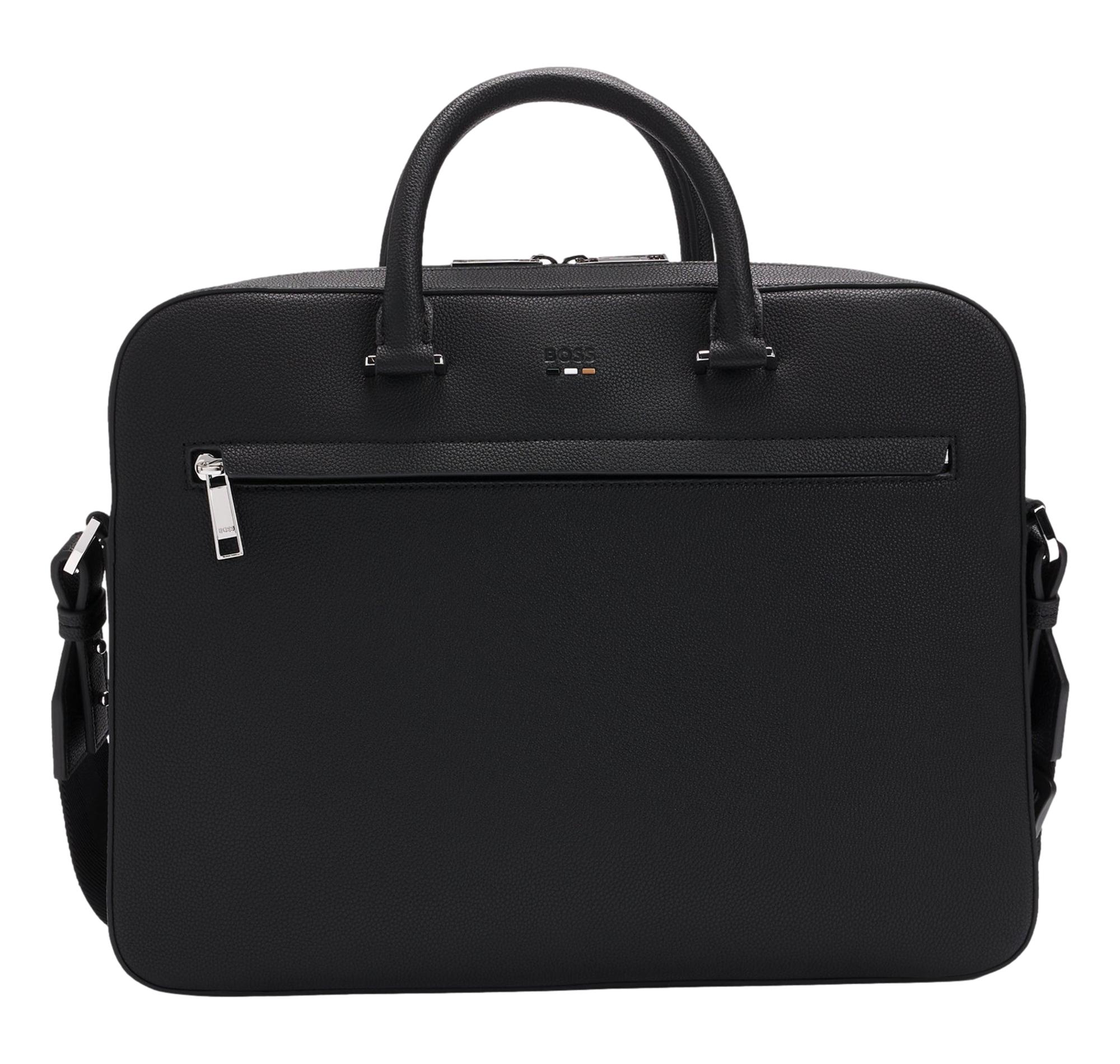 BOSS Borsa Uomo Portadocumenti Ray_S Doc Case 50536498 Similpelle Martellata Nero