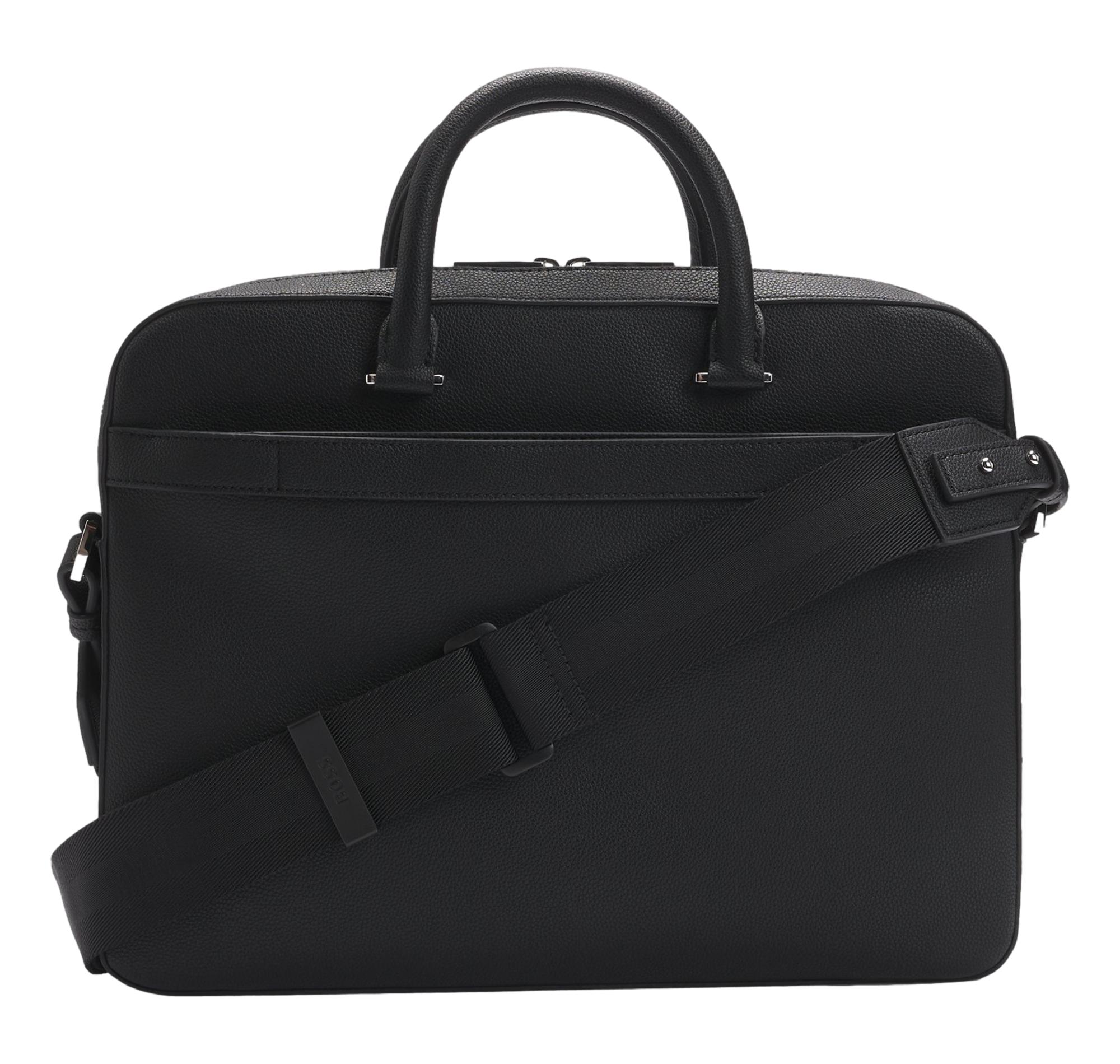 BOSS Borsa Uomo Portadocumenti Ray_S Doc Case 50536498 Similpelle Martellata Nero