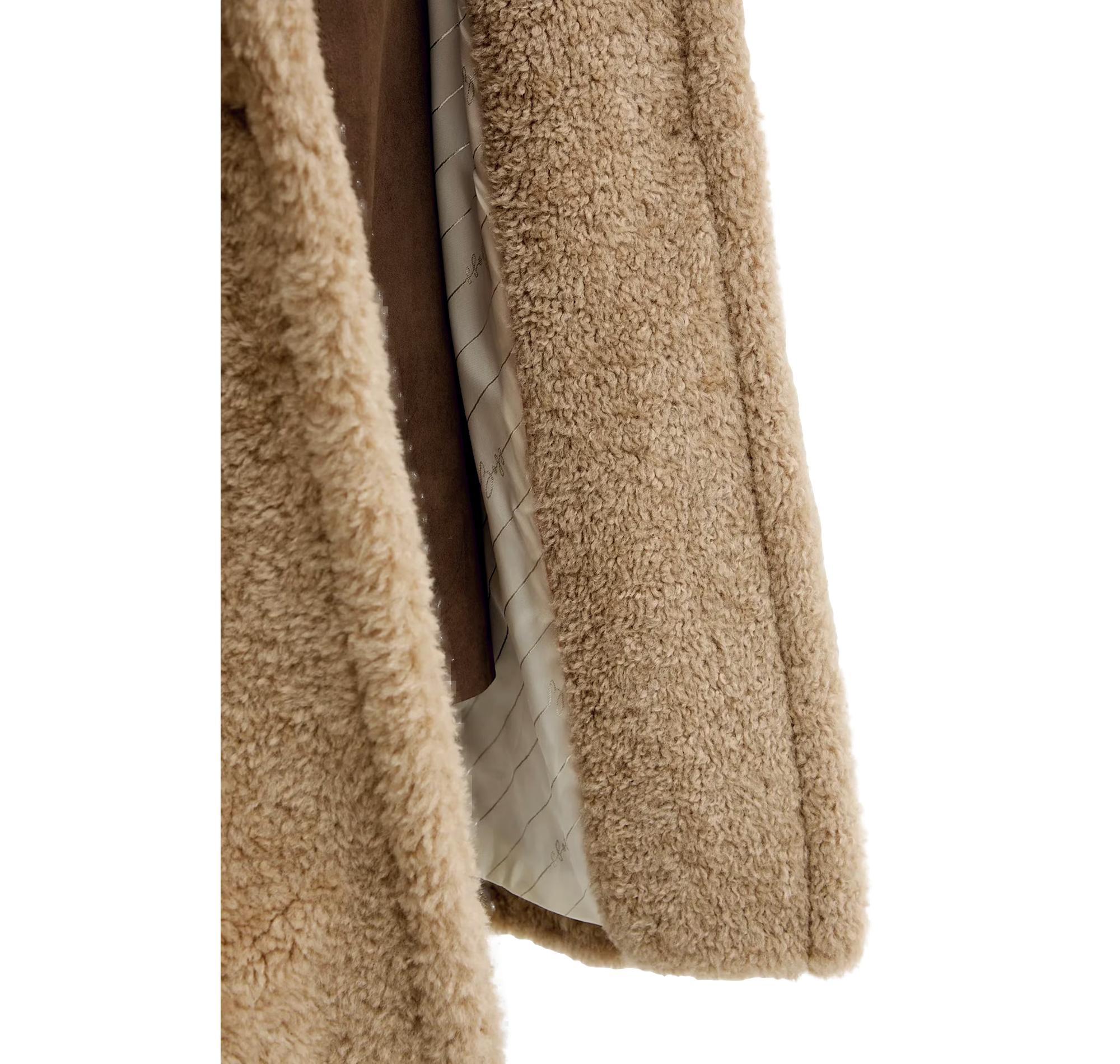 BOSS Cappotto Donna In Peluche Con Colletto Regolabile C Catedy 50548583 Colore Beige