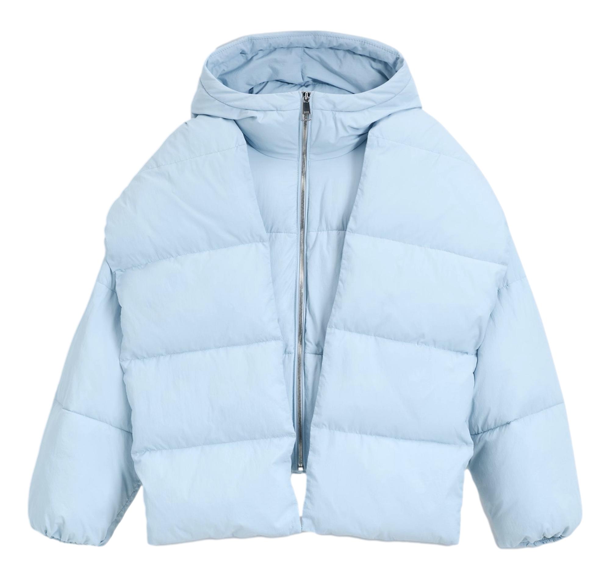 BOSS Giubbotto Donna Imbottito Idrorepellente Con Maniche e Sciarpa Rimovibili C Polala 50548028 Colore Celeste