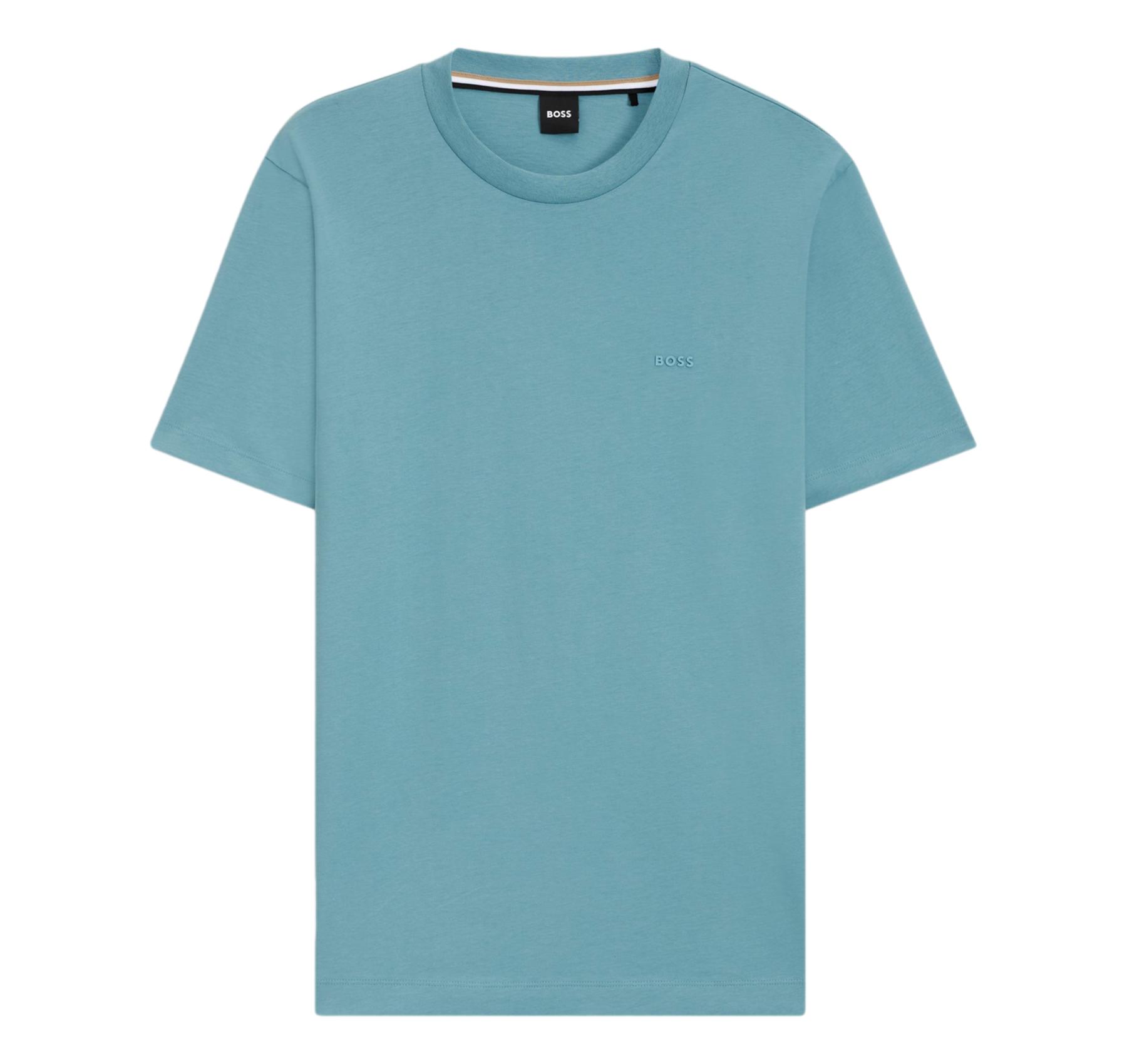 BOSS T Shirt In Jersey Di Cotone Con Logo Thompson 01 50468347 Colore Celeste