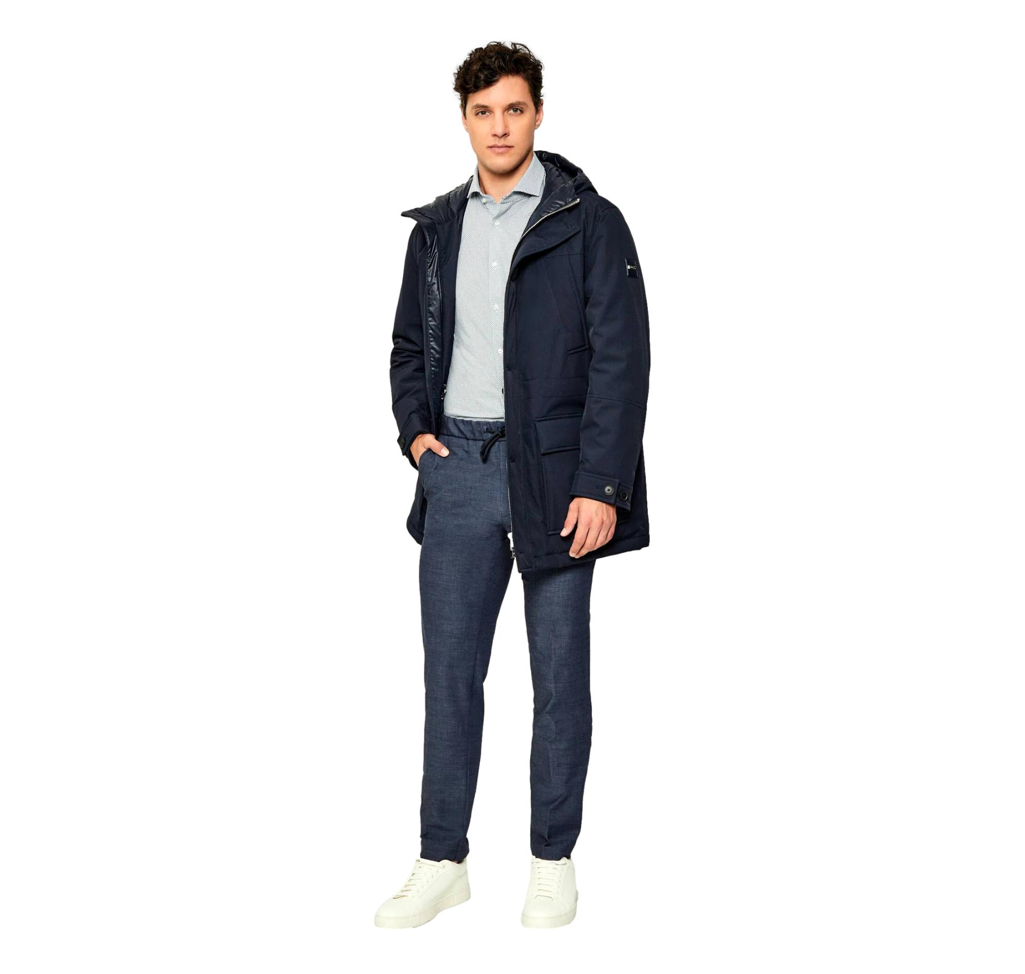 BOSS Giubbotto Uomo Idrorepellente Con Imbottitura Di Piume H Detoni 50540472 Colore Blu