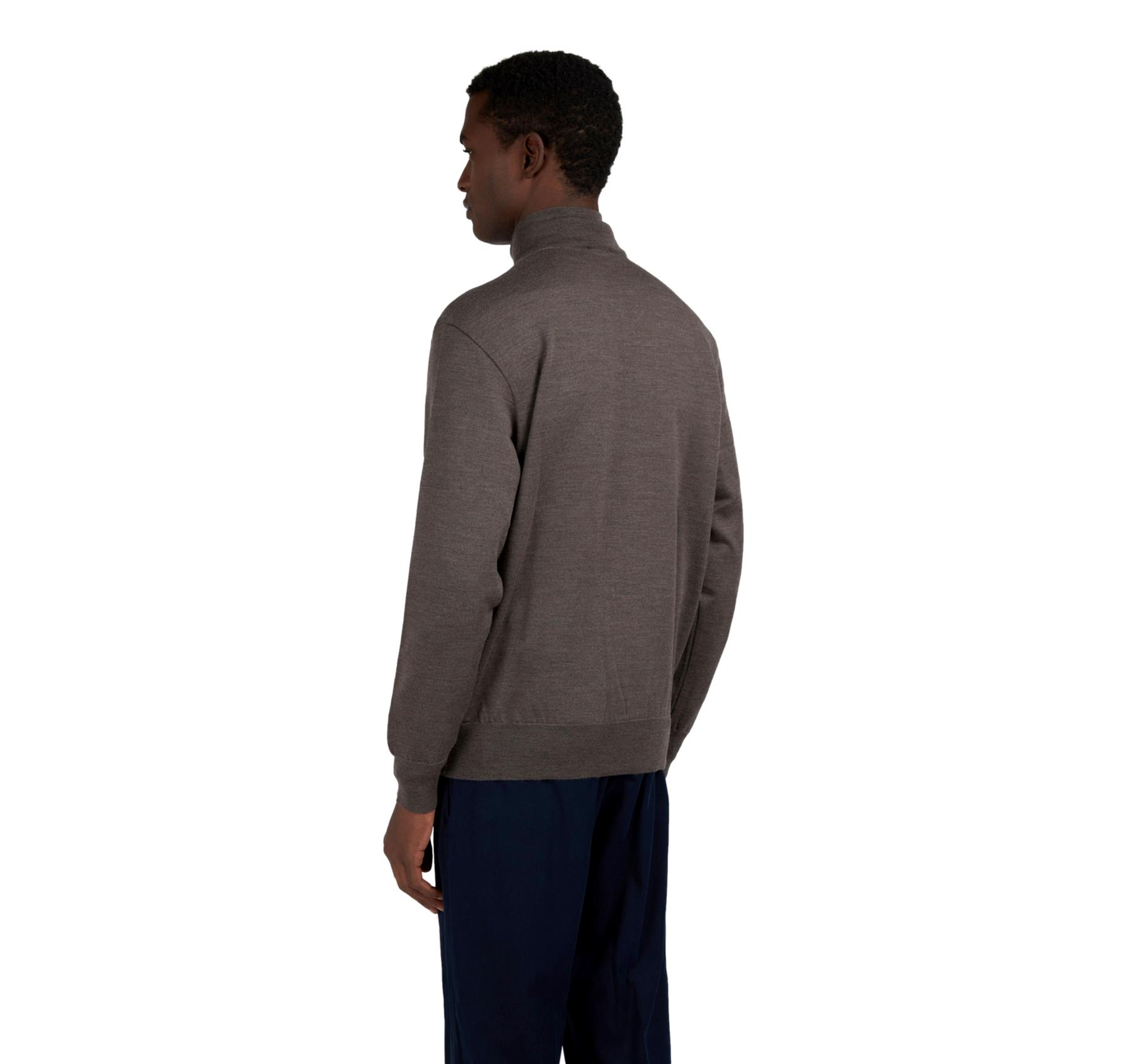 PAUL&SHARK Maglia Uomo Mezza Zip In Lana Merino Extrafine 15311103 365 Colore Tortora Melange