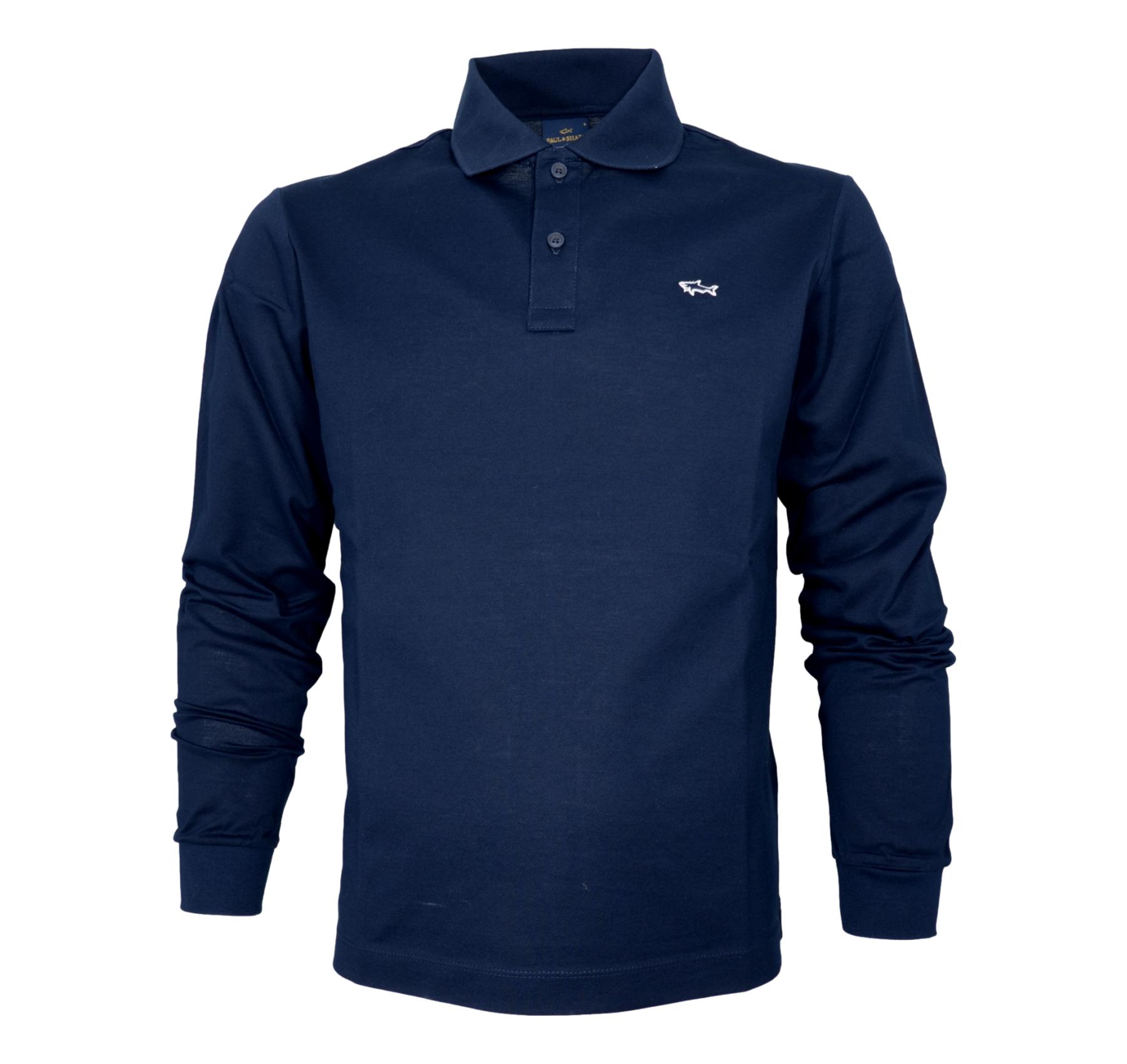 PAUL SHARK Polo Uomo Manica Lunga In Pique Di Cotone 99311003 013 Colore Blu
