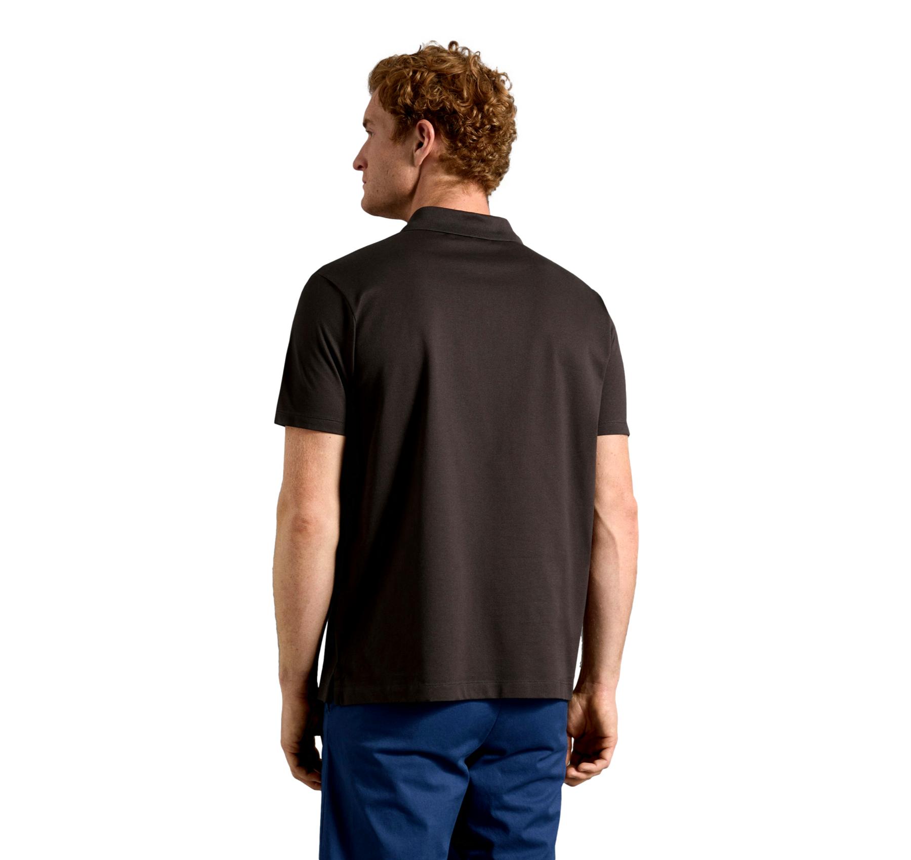 PAUL SHARK Polo Cotone Organico Pique Con Shark Badge 99311001 331 Colore Marrone