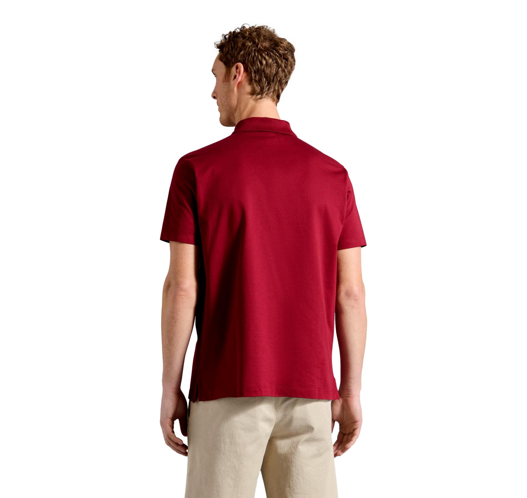 PAUL SHARK Polo in Cotone Organico Pique Con Shark Badge 99311001 342 Bordo