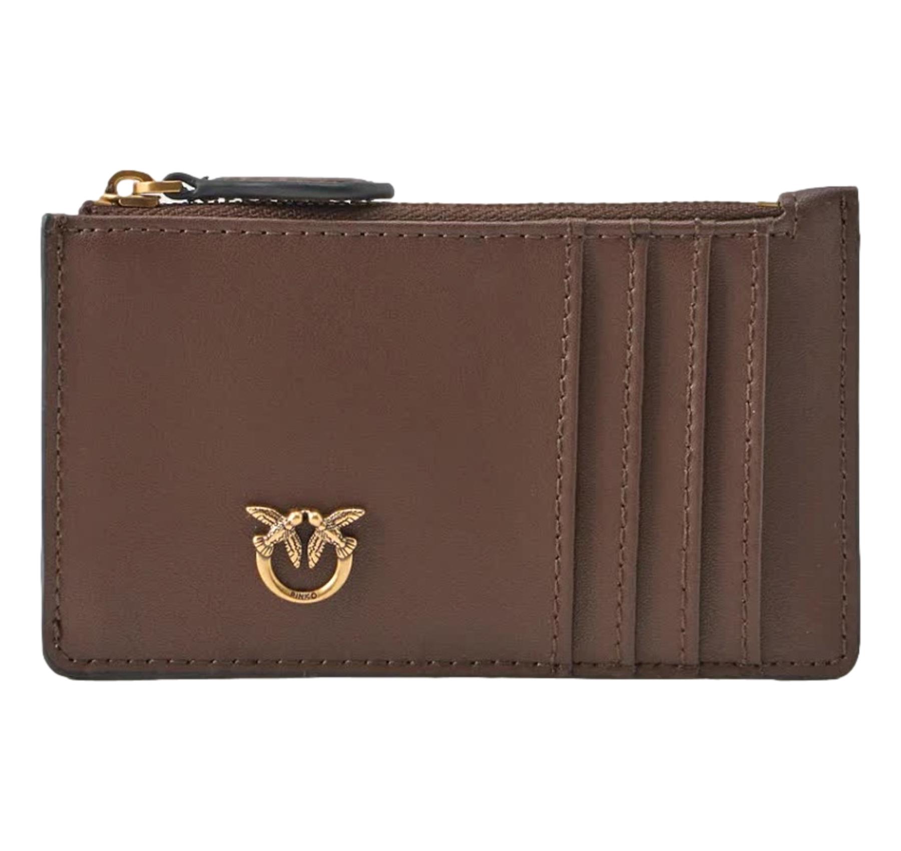 PINKO Portacarte Donna Airone Chardholder Vitello Seta 100251 L74Q Colore Marrone