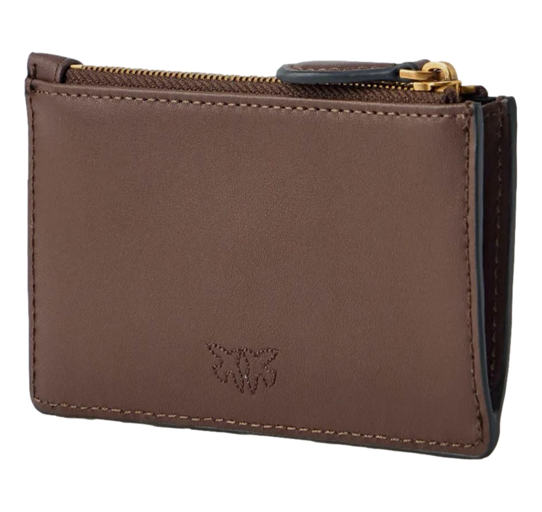 PINKO Portacarte Donna Airone Chardholder Vitello Seta 100251 L74Q Colore Marrone