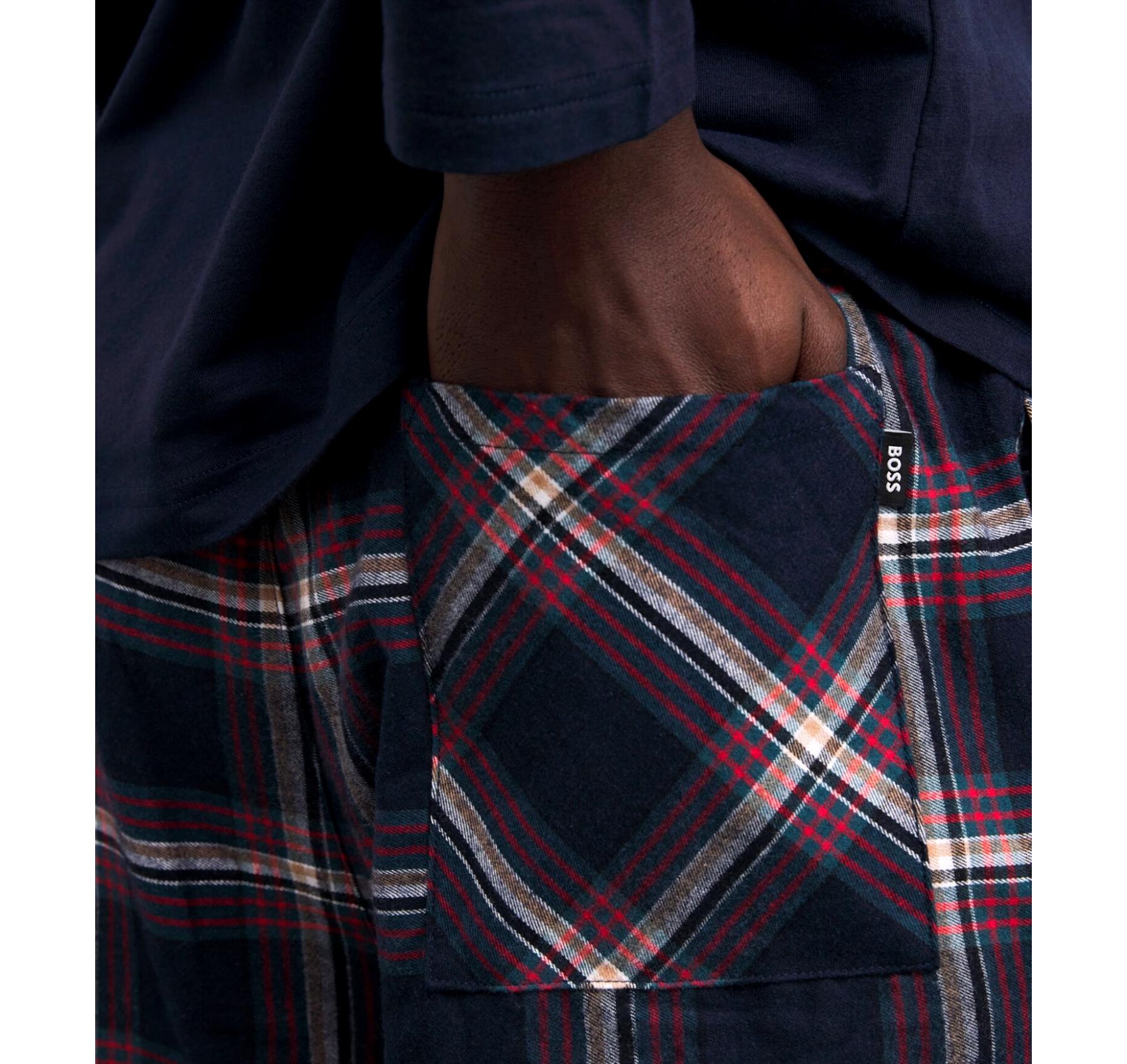 BOSS Pigiama Uomo Lungo Set Maglia Pantaloni Confezione Regalo 50550777 Colore Blu