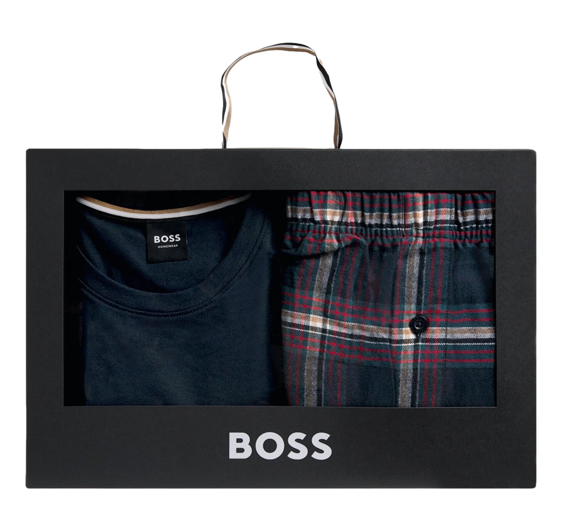BOSS Pigiama Uomo Lungo Set Maglia Pantaloni Confezione Regalo 50550777 Colore Blu