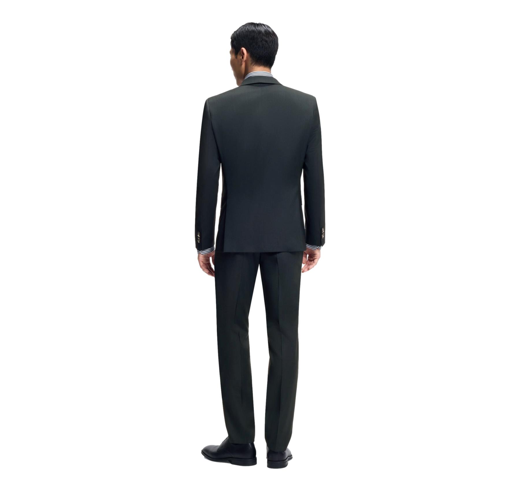 BOSS Abito Uomo Due Pezzi Slim Fit Misto Lana H-Huge 2Pcs Peak 253  50557273 Verde Petrolio