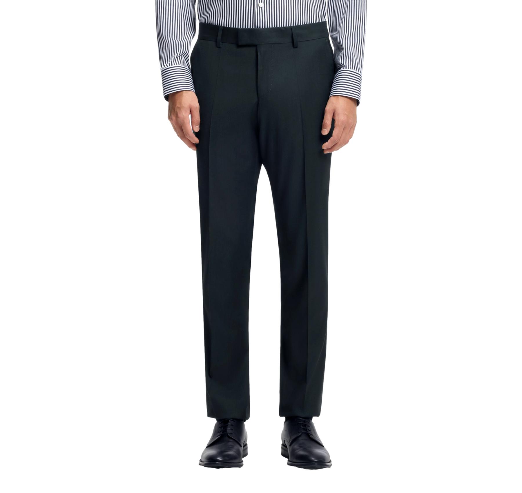 BOSS Abito Uomo Due Pezzi Slim Fit Misto Lana H-Huge 2Pcs Peak 253  50557273 Verde Petrolio