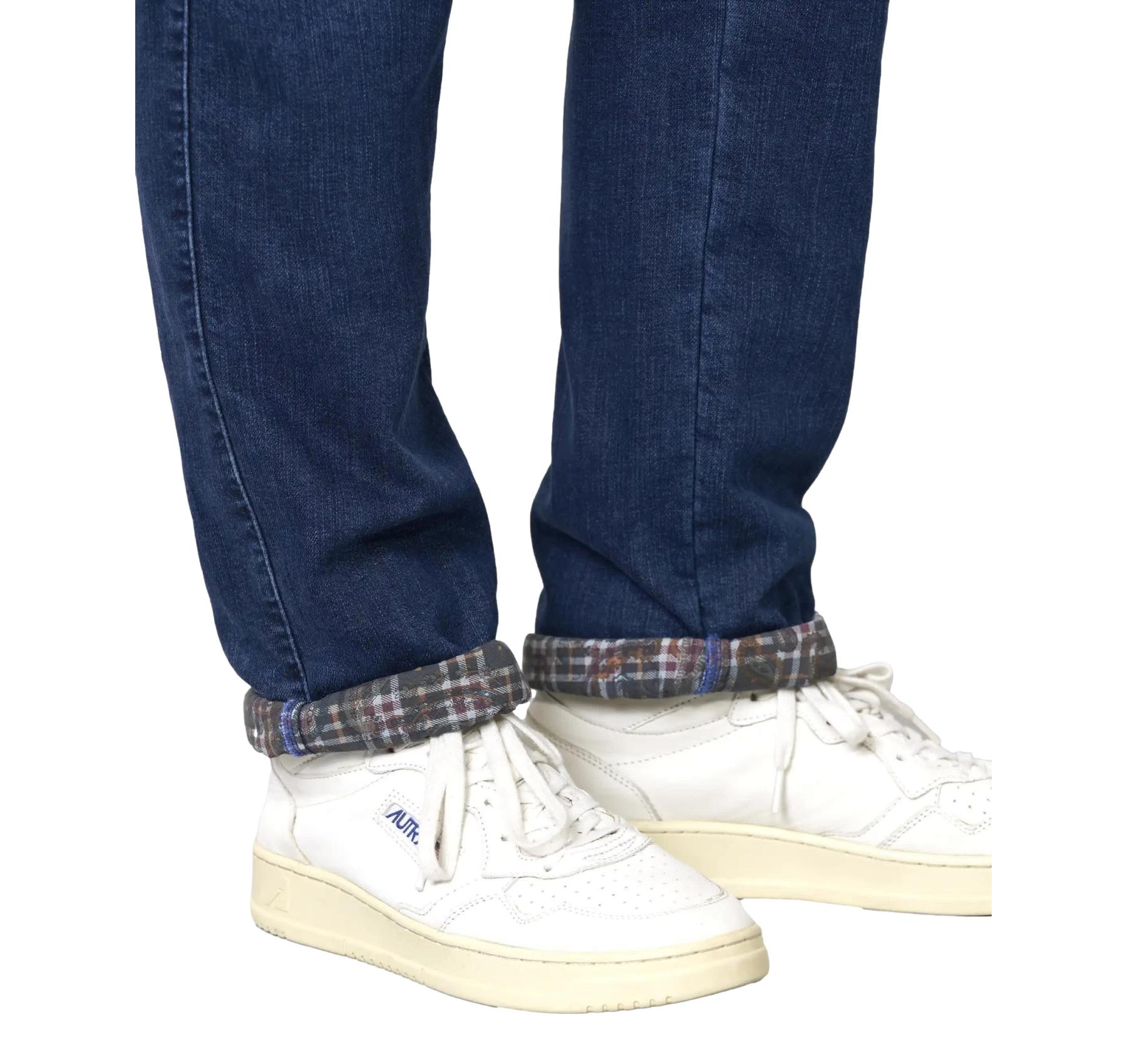 MEYER Pantalone Uomo Modello Bonn Modern Fit Thermal Denim 2-3927/17 Colore Blu Stone