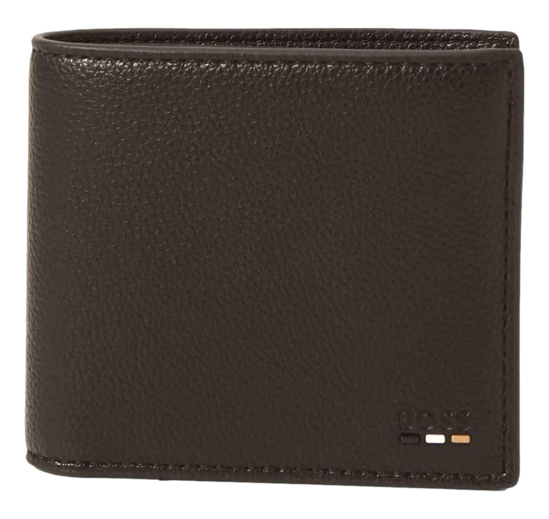 BOSS Portafoglio in Materiale Sintetico Riciclato Ray 4cc Coin N Colore Marrone Scuro