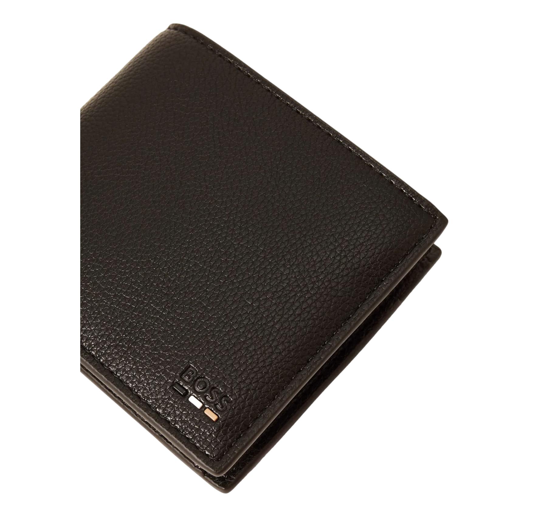 BOSS Portafoglio in Materiale Sintetico Riciclato Ray 4cc Coin N Colore Marrone Scuro