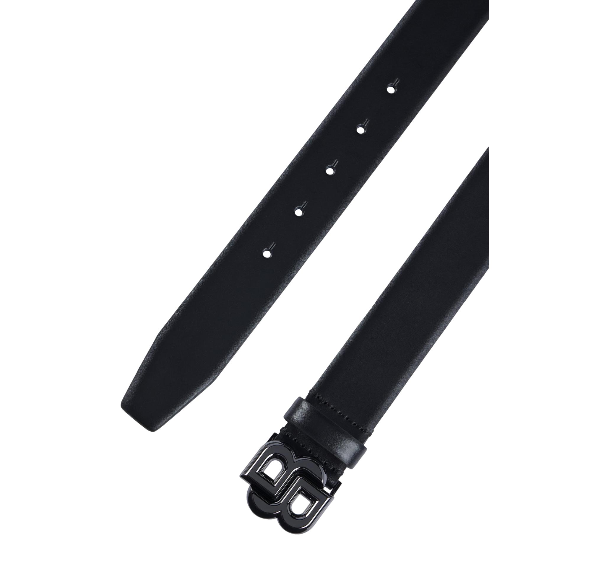 BOSS Cintura Uomo In Pelle Fibbia Double B B Icon G Sz35 50522814 Colore Nero