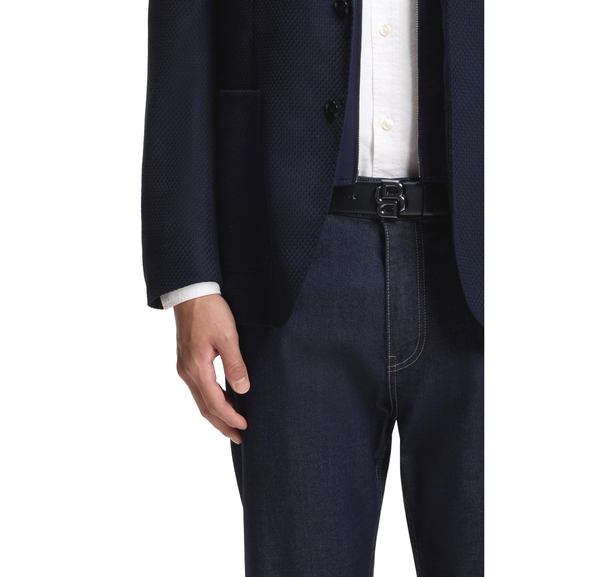 BOSS Cintura Uomo In Pelle Fibbia Double B B Icon G Sz35 50522814 Colore Nero