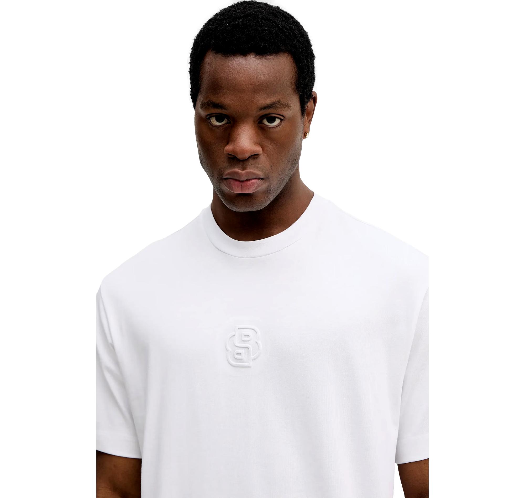 BOSS T Shirt Uomo Girocollo Over Cotone C Tames 50555106 Colore Bianco