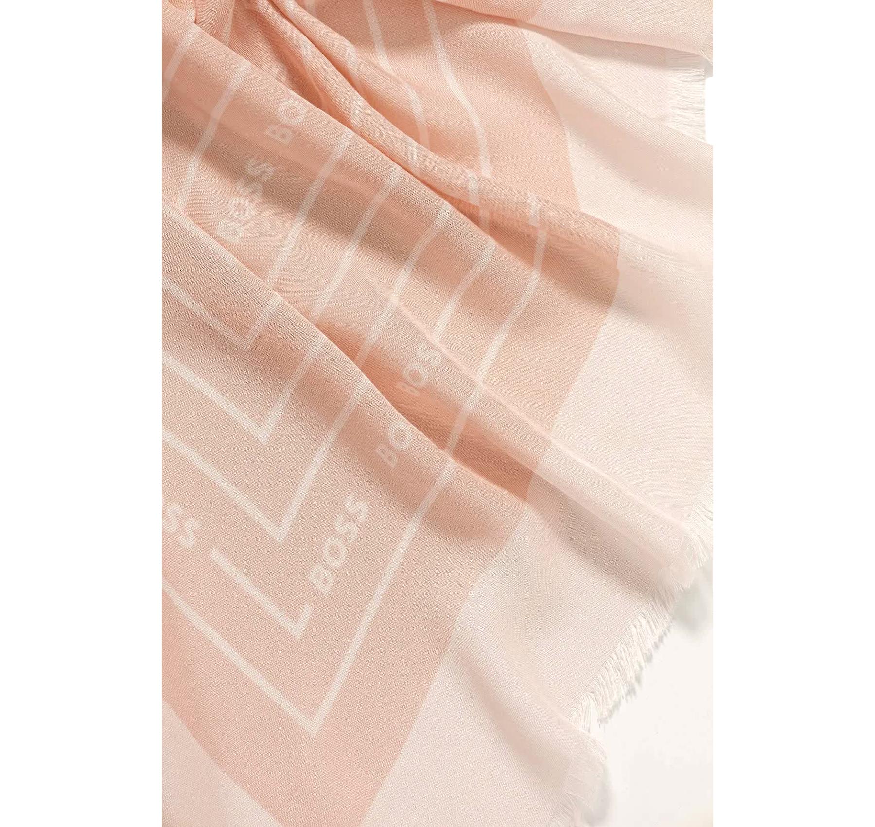 BOSS Foulard Donna Tessuto Fine Modal Seta Colore Rosa Salmone Modello 50521800
