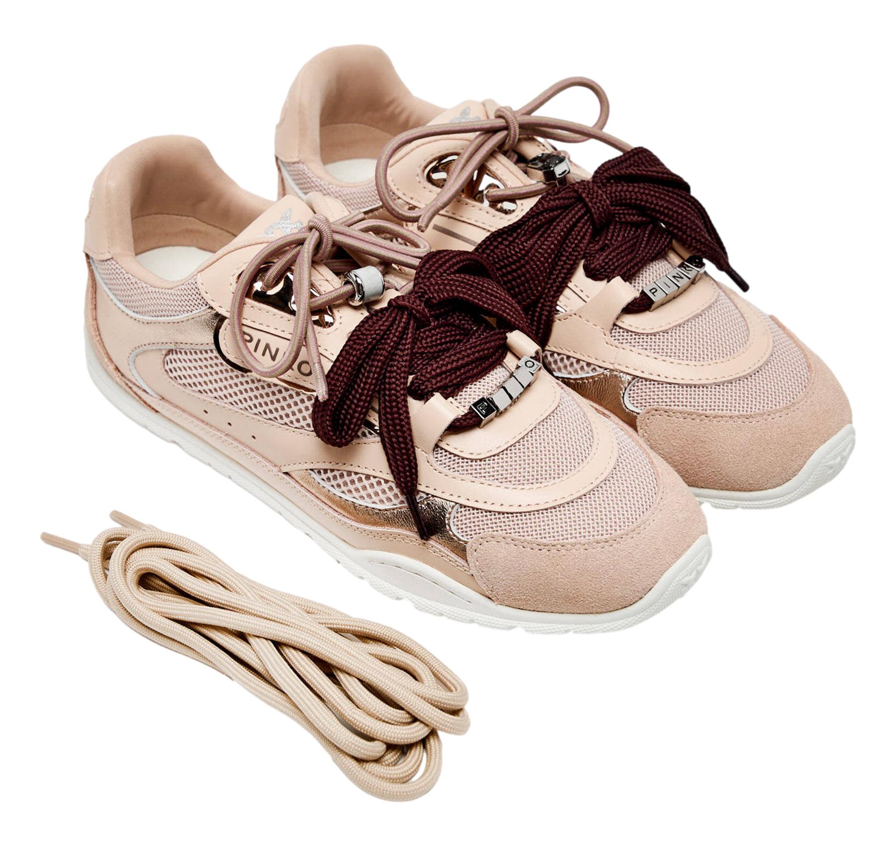 PINKO Sneakers Donna YULIA 01 In Pelle Scamosciata SS0185 Colore Rosa P26