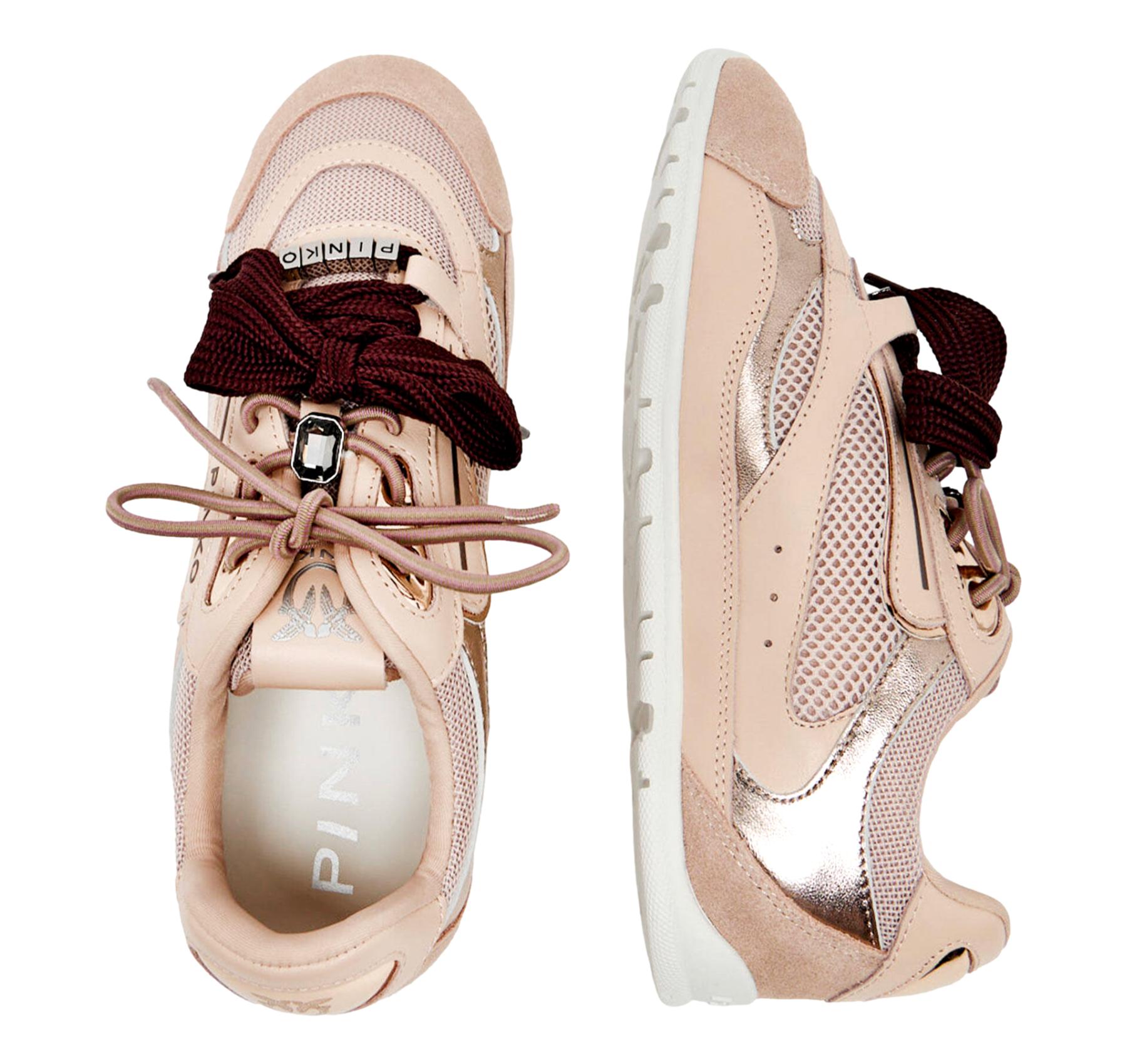 PINKO Sneakers Donna YULIA 01 In Pelle Scamosciata SS0185 Colore Rosa P26