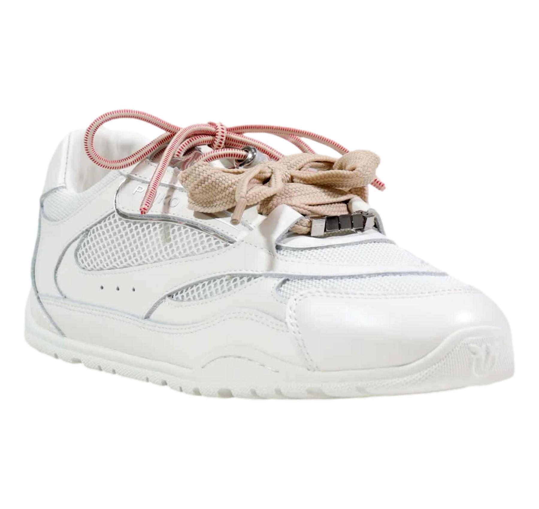 PINKO Sneakers Donna YULIA 01 In Pelle Scamosciata SS0185 Colore Bianco Z1B