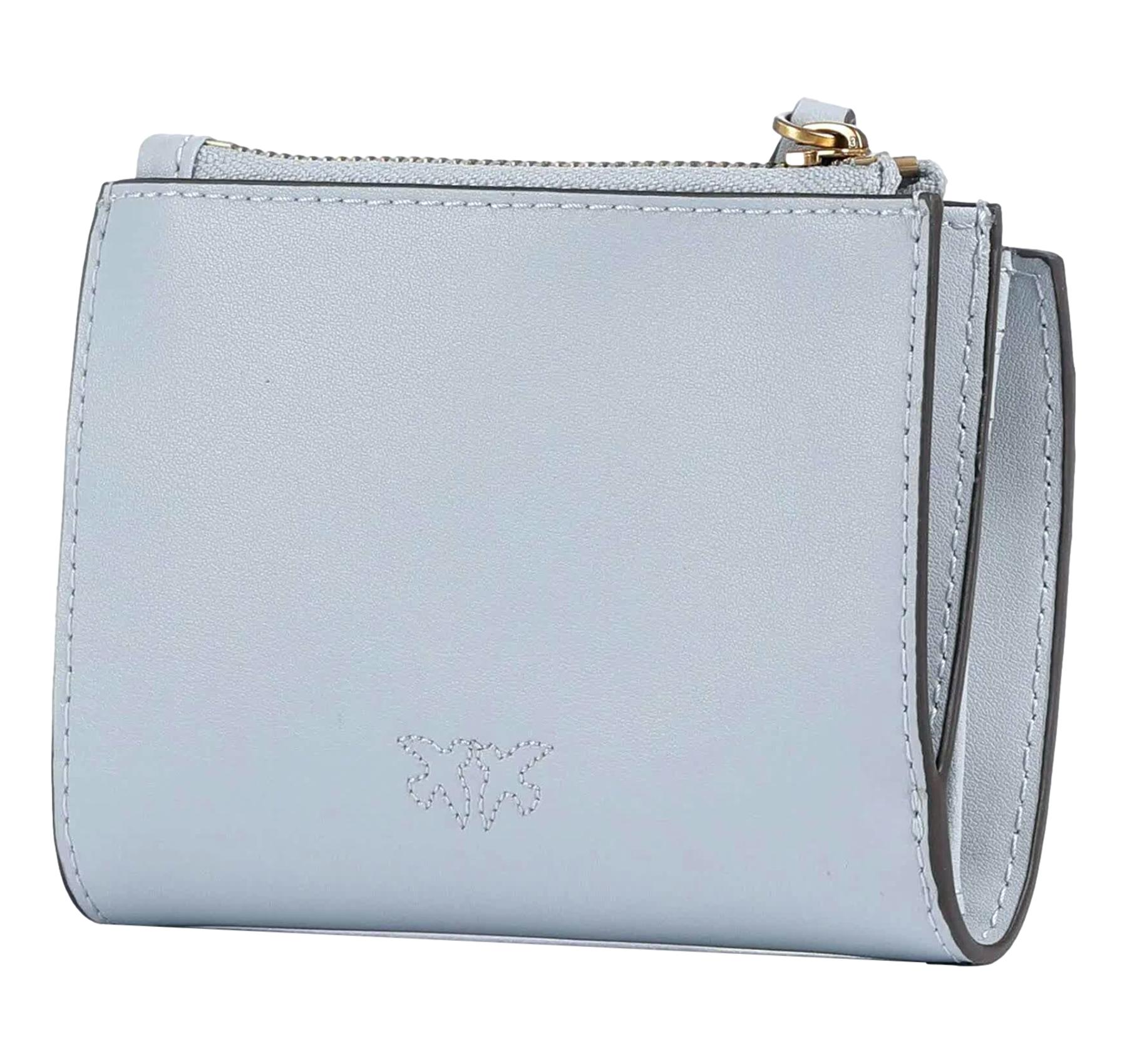 PINKO Portafoglio Donna In Pelle Multi Purpose Wallet 103610 E37Q Colore Azzurro