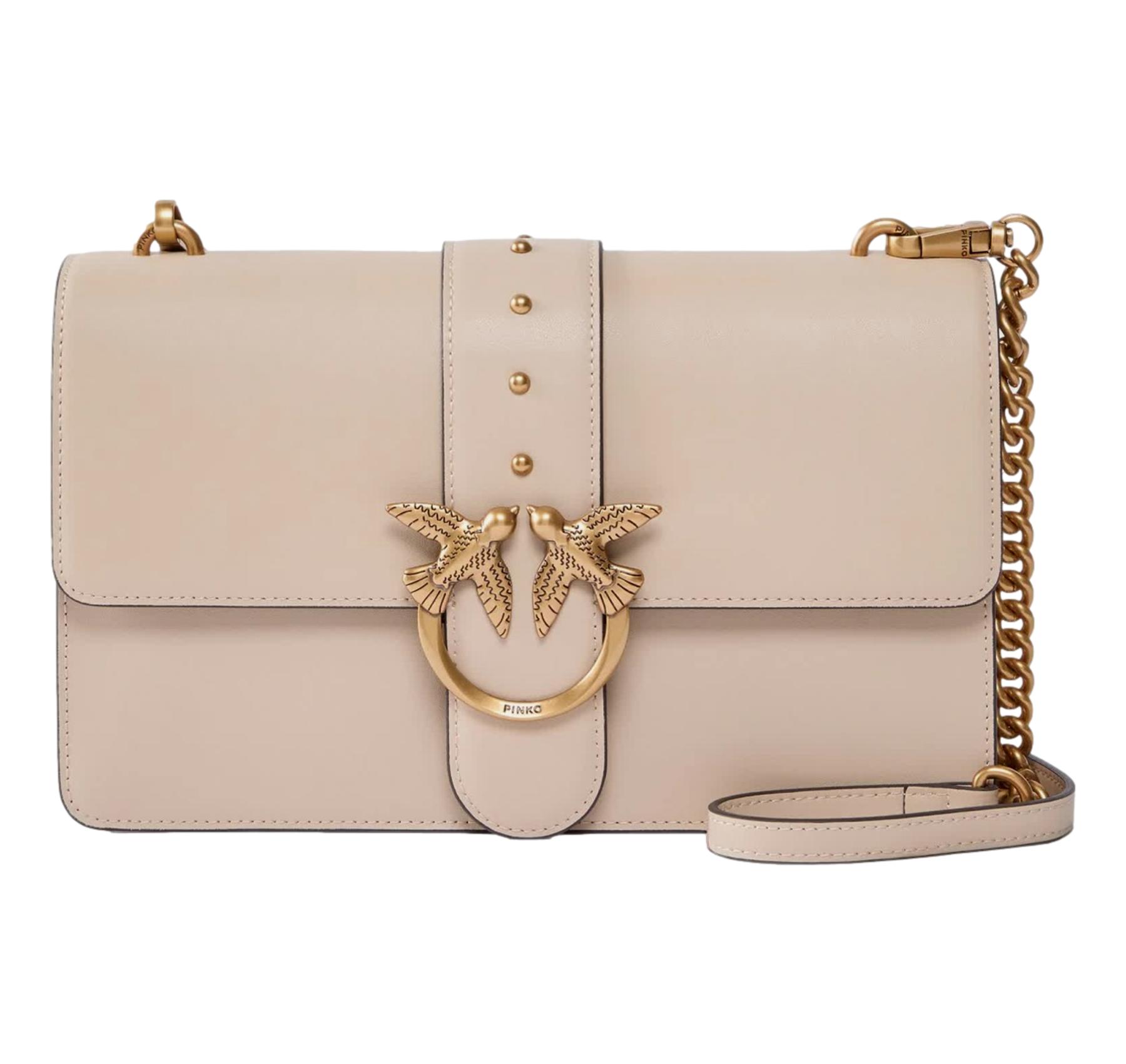 PINKO Borsa Donna Love One Classic St Cl Vitello Seta 105857 Colore Beige C50Q