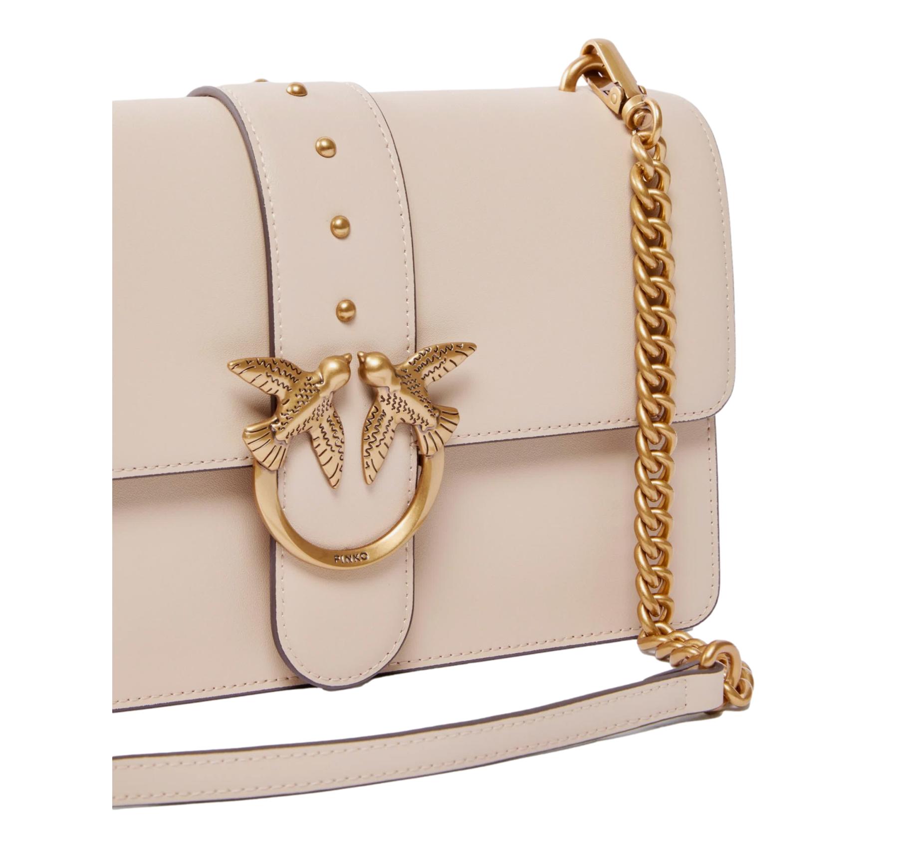 PINKO Borsa Donna Love One Classic St Cl Vitello Seta 105857 Colore Beige C50Q