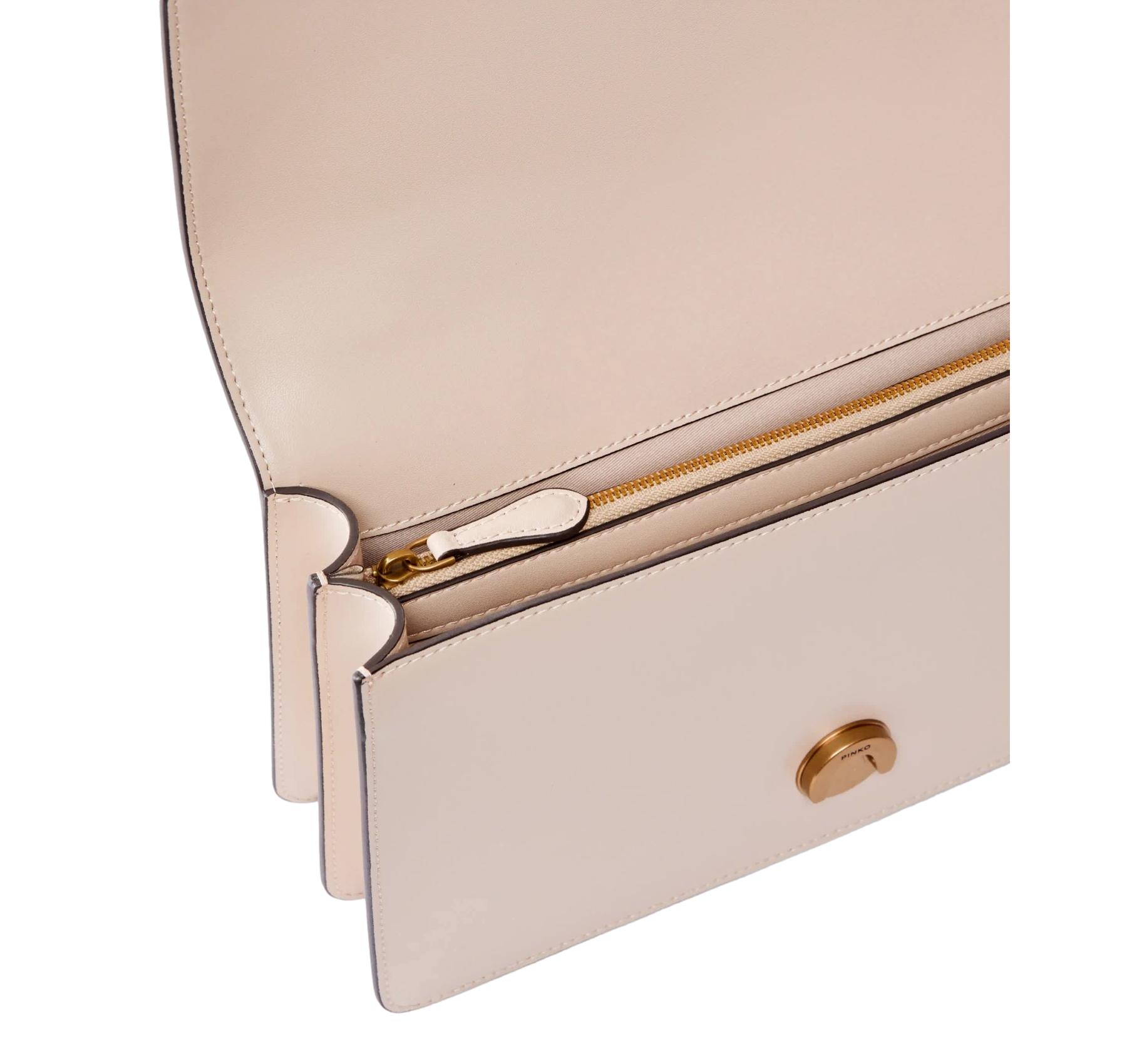 PINKO Borsa Donna Love One Classic St Cl Vitello Seta 105857 Colore Beige C50Q