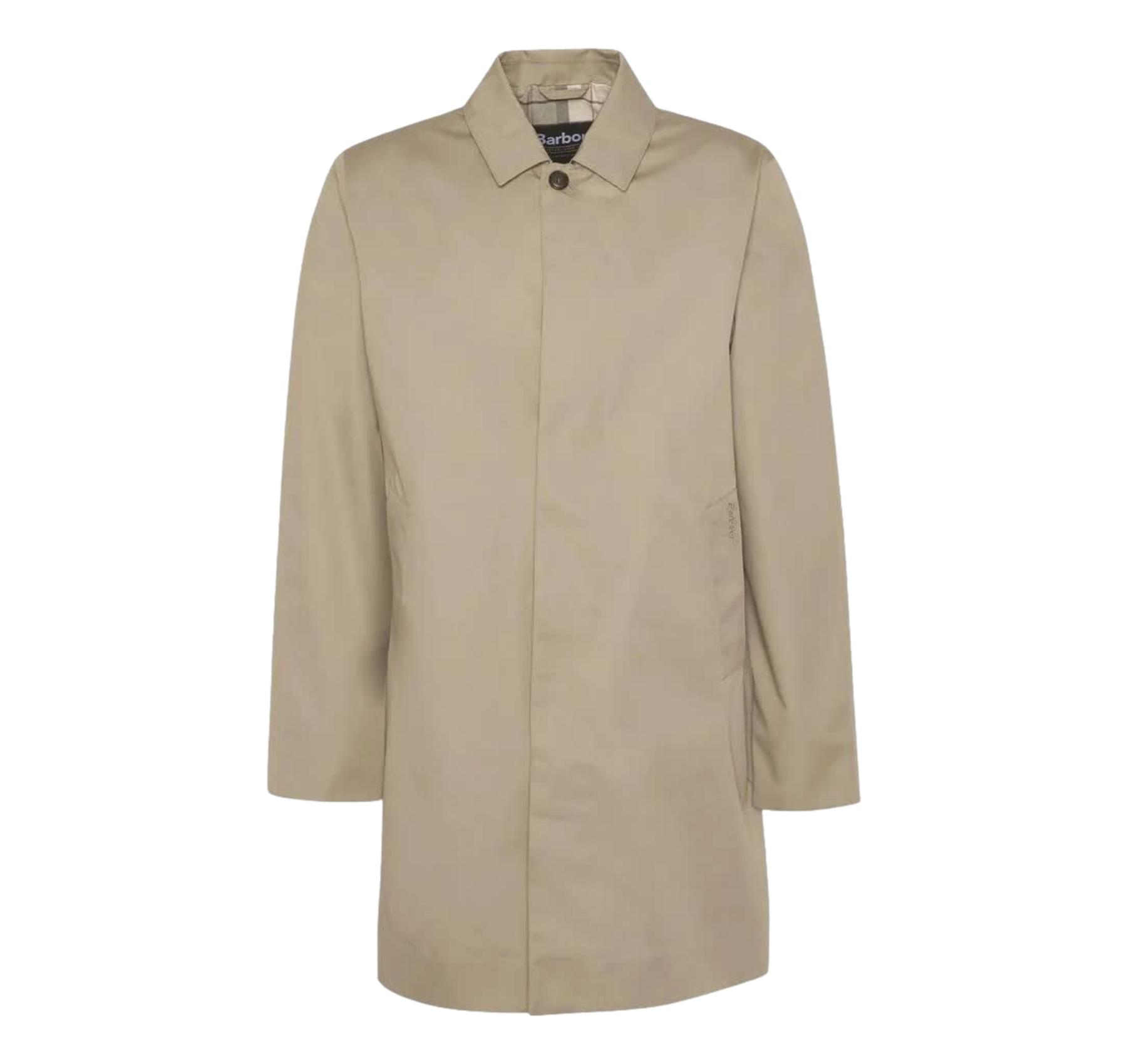 BARBOUR Giacca Uomo Impermeabile In Tessuto Leggero Con Fodera Tartan Rokig MWB0856ST72 Colore Beige