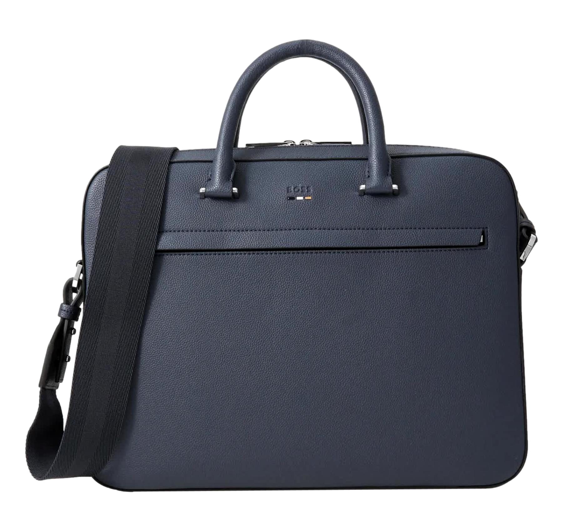 BOSS Borsa Uomo In Similpelle Martellata Con Logo Ray S Doc Case N 50536498 Colore Blu 468