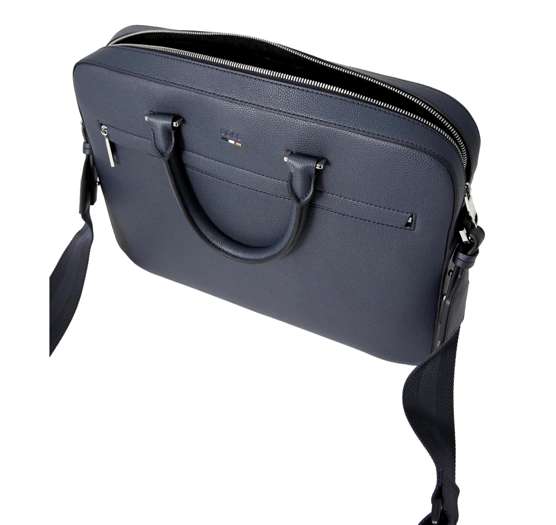 BOSS Borsa Uomo In Similpelle Martellata Con Logo Ray S Doc Case N 50536498 Colore Blu 468