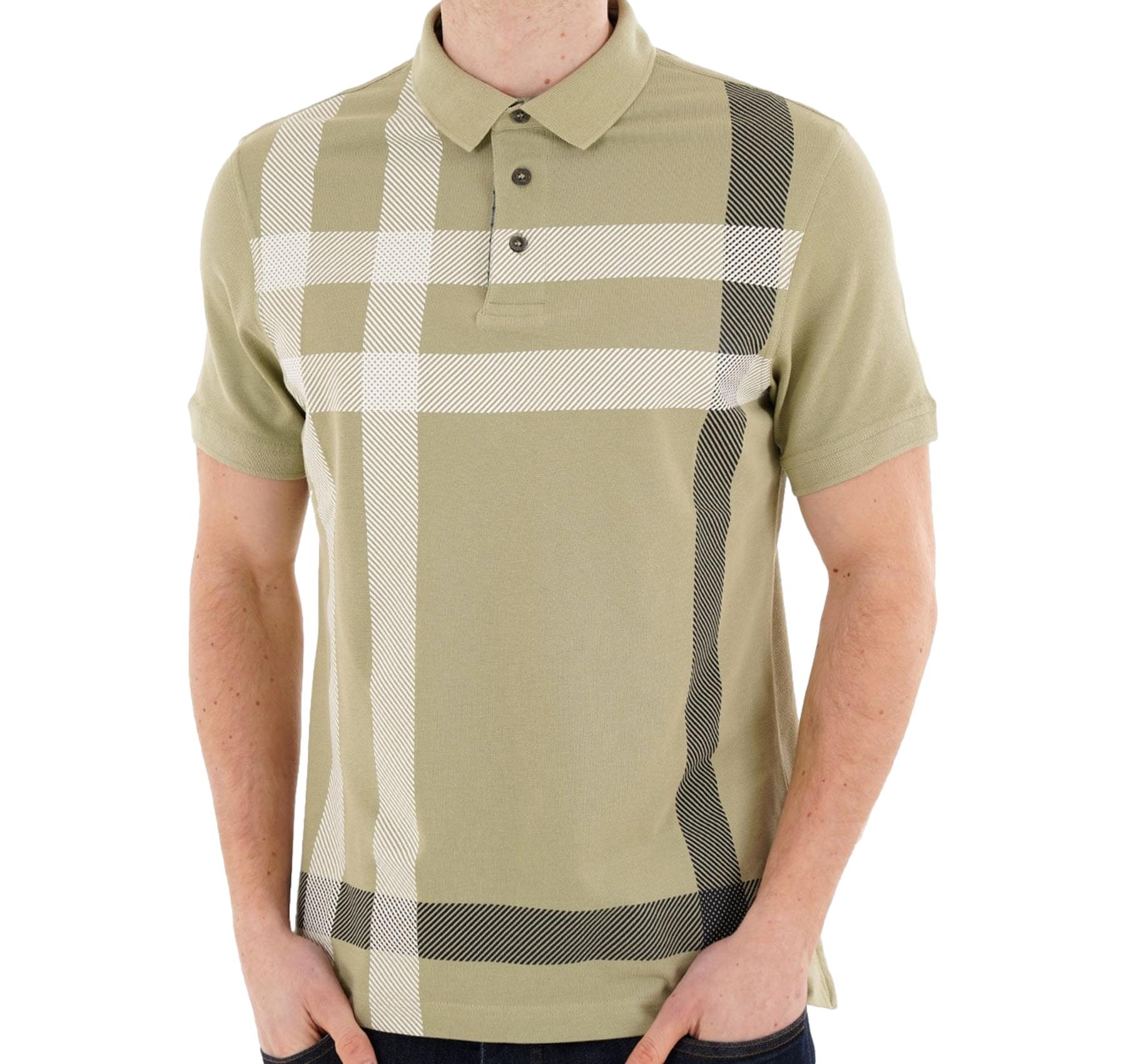 BARBOUR Polo Uomo Blaine Tailored Tartan MML1117GN63 Verde Chiaro