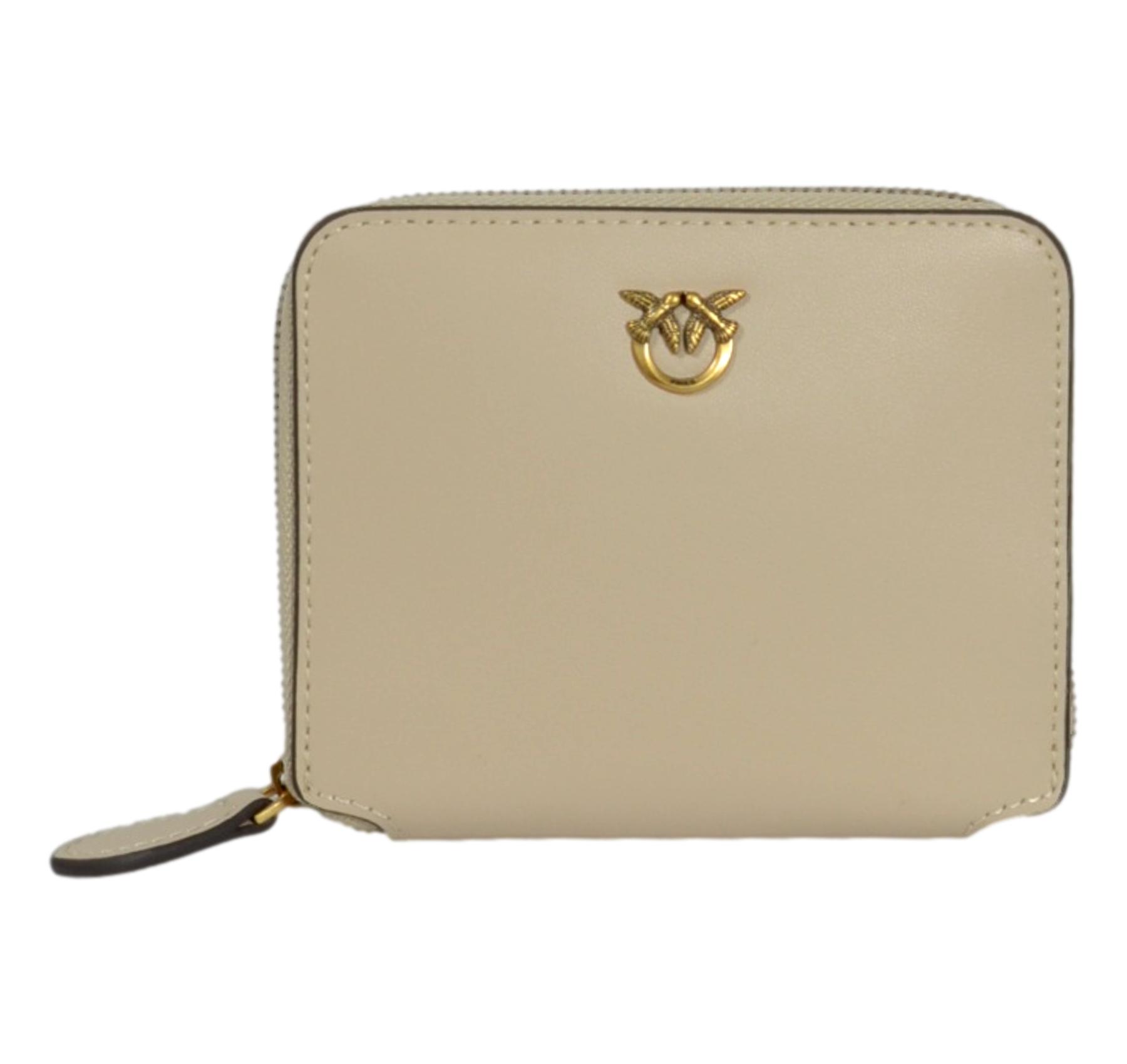 PINKO Portafoglio Donna Taylor Zip Around Vitello Seta 100249 Colore Beige C50Q