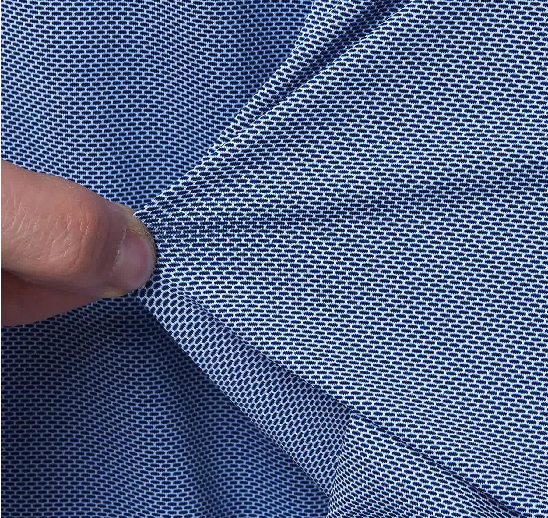 Camicia Uomo Collo Francese Piccolo Armaturata Blu Slim Fit Active EVOLUTION 11460043