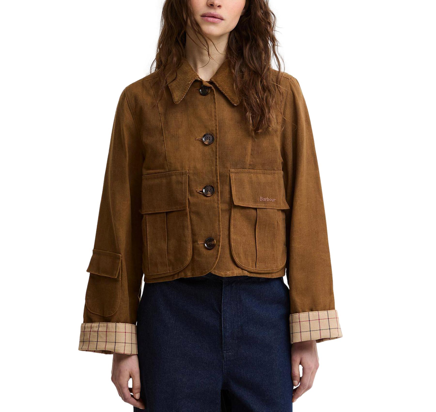 BARBOUR Giacca Donna Casual Dalbury Cotone e Lino LCA0380BR31 Colore Marrone