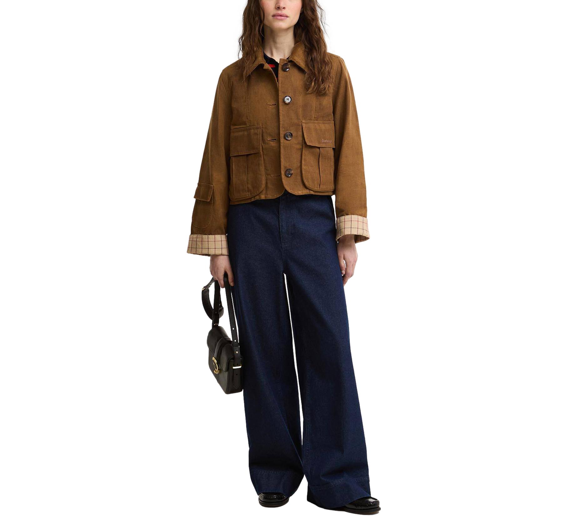 BARBOUR Giacca Donna Casual Dalbury Cotone e Lino LCA0380BR31 Colore Marrone