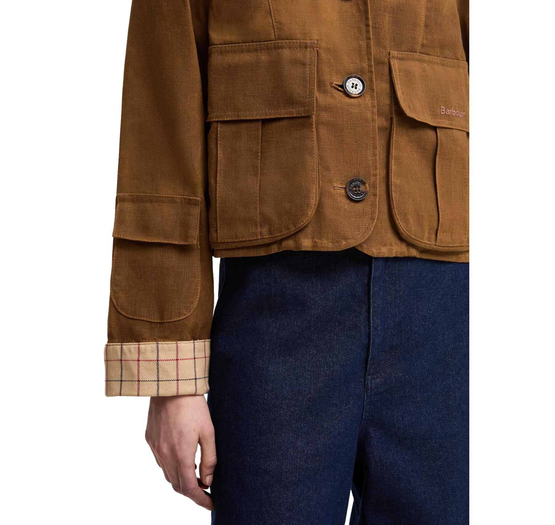 BARBOUR Giacca Donna Casual Dalbury Cotone e Lino LCA0380BR31 Colore Marrone