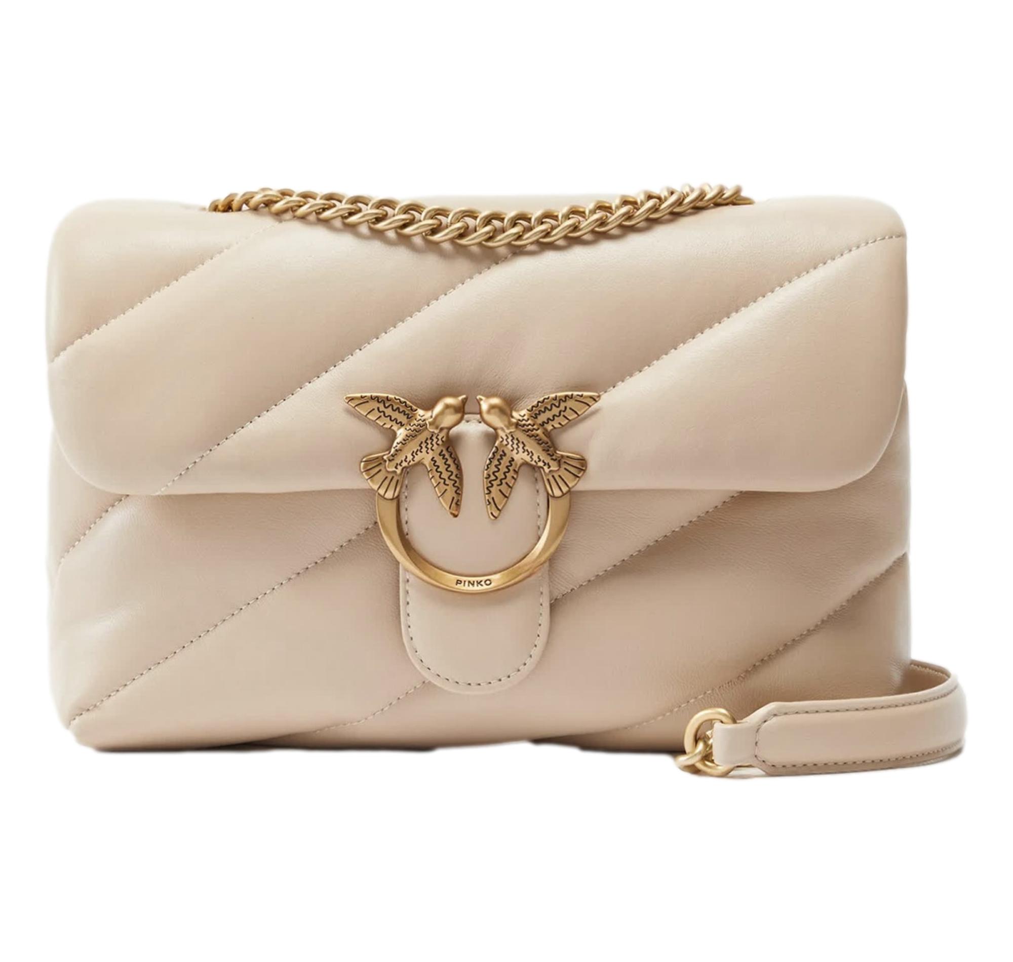 PINKO Borsa Donna Love Puff Classic Cl Sheep Nappa 100038 Colore Beige C50Q