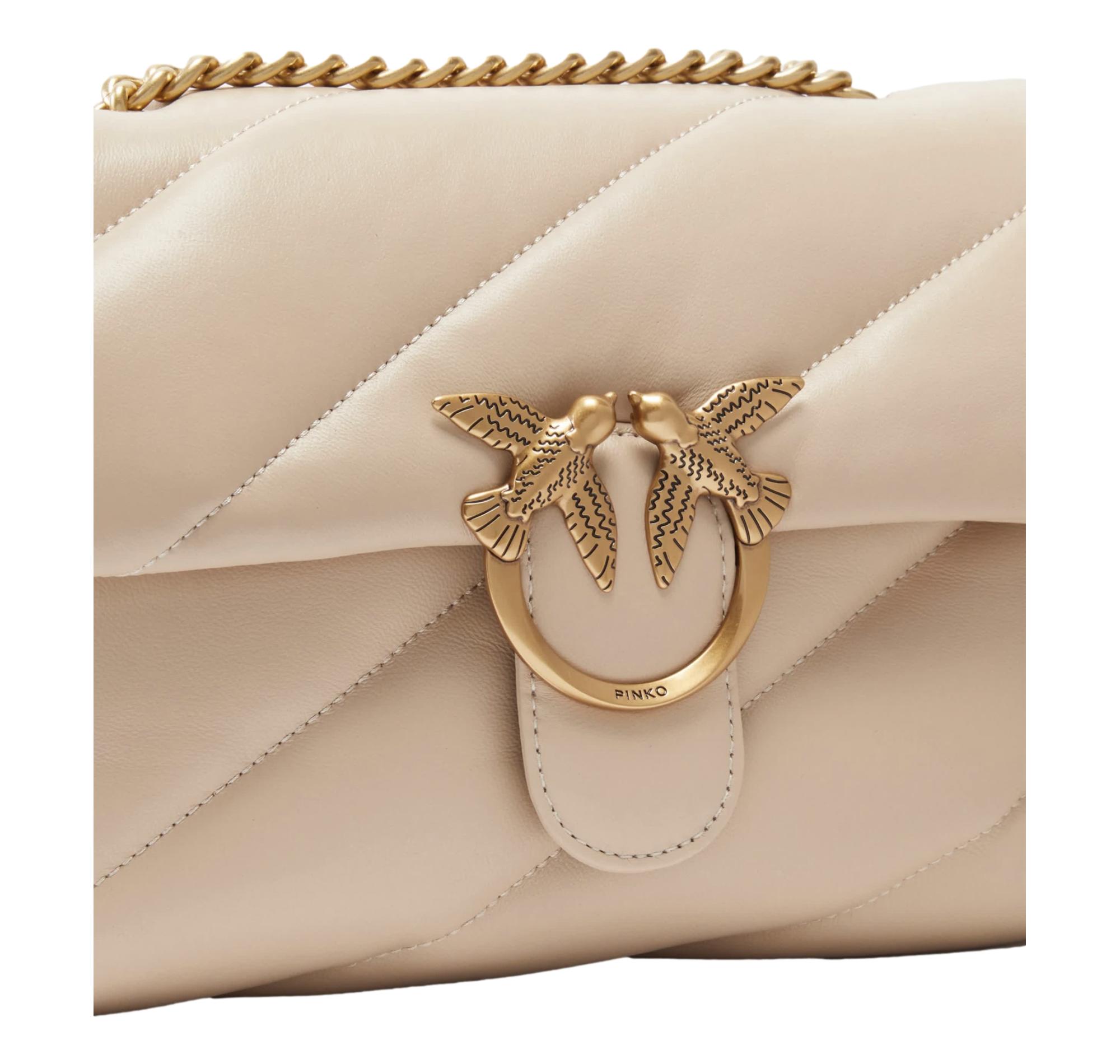 PINKO Borsa Donna Love Puff Classic Cl Sheep Nappa 100038 Colore Beige C50Q