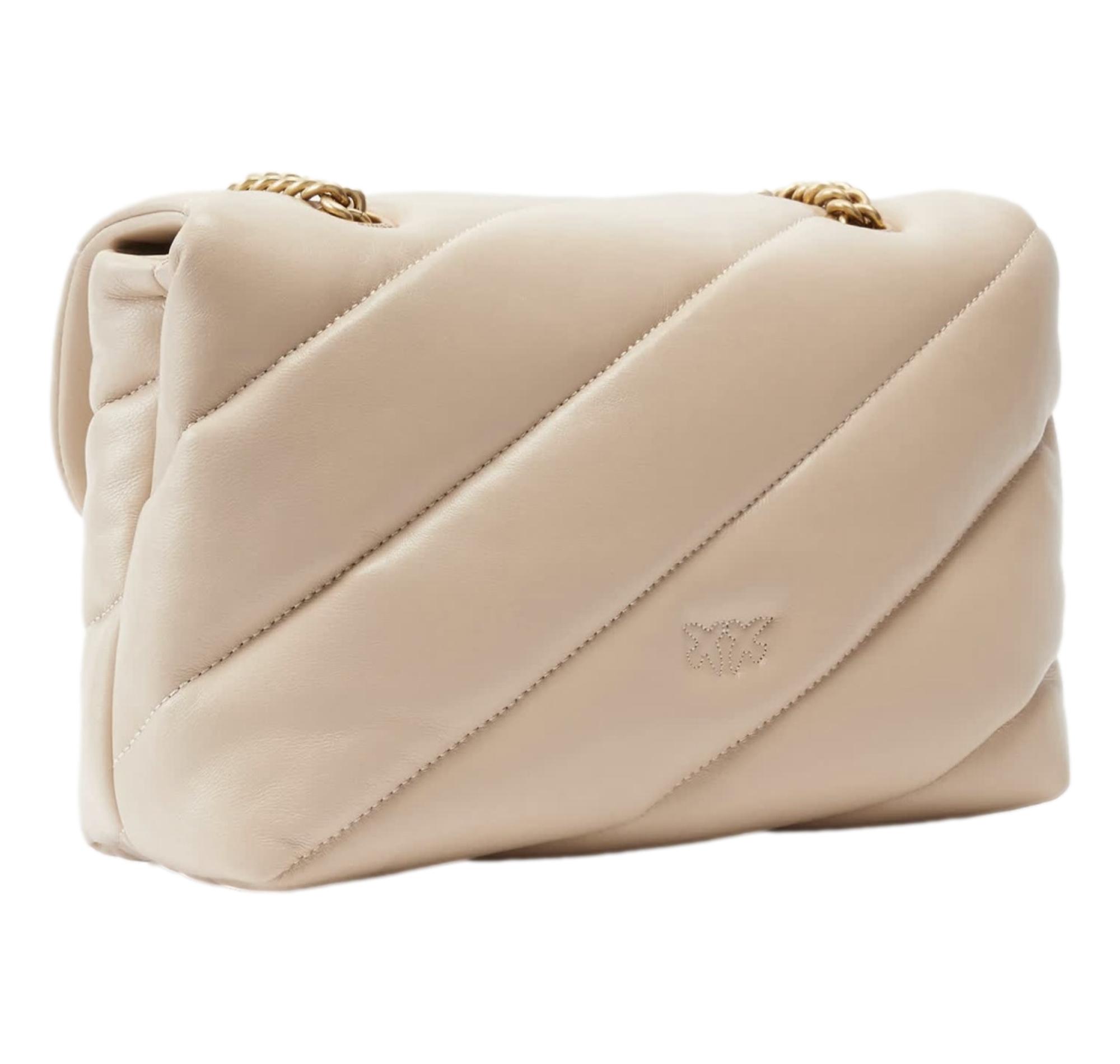 PINKO Borsa Donna Love Puff Classic Cl Sheep Nappa 100038 Colore Beige C50Q