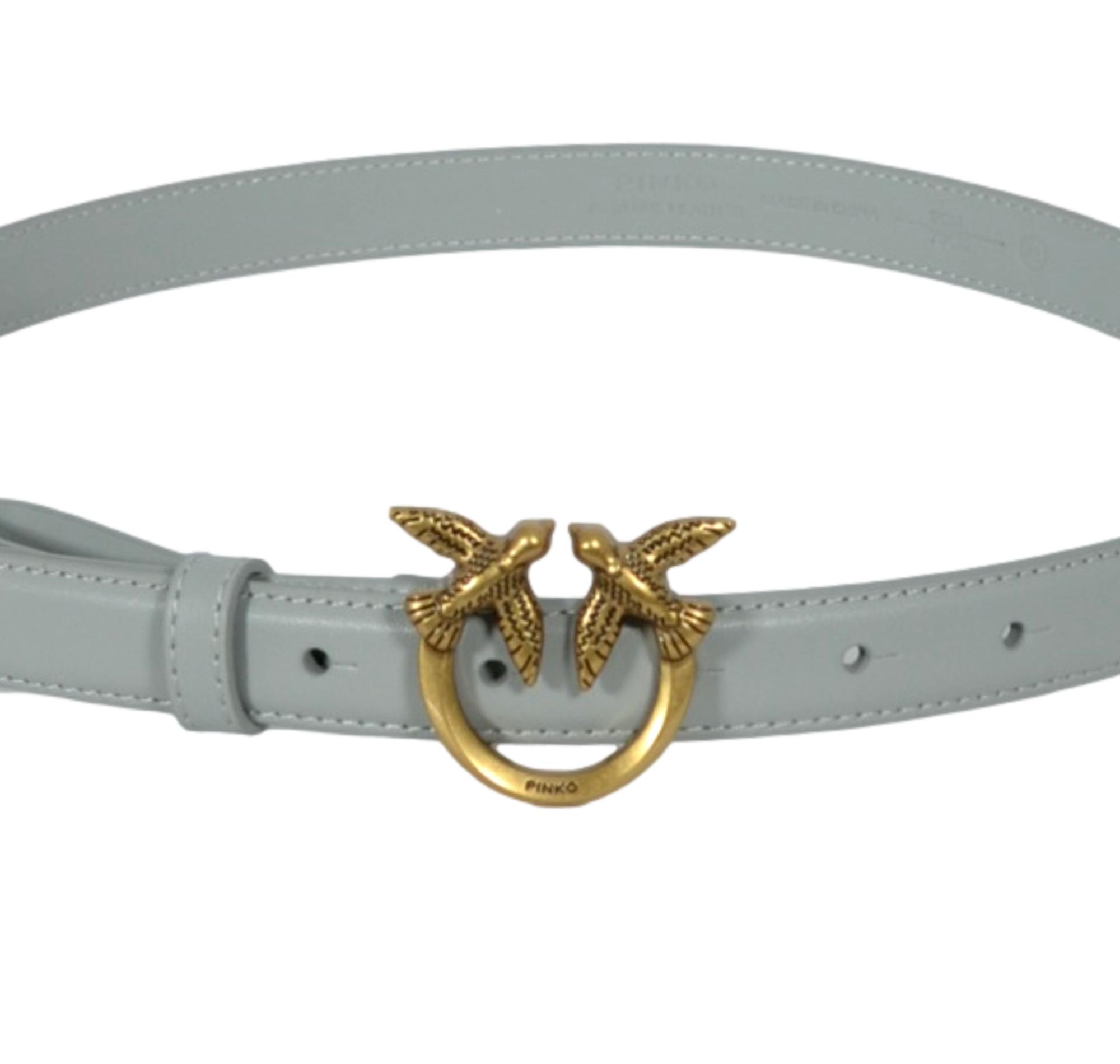 PINKO Cintura Donna Love Berry H2 Vit Seta 100143 Grigio Perla K32Q
