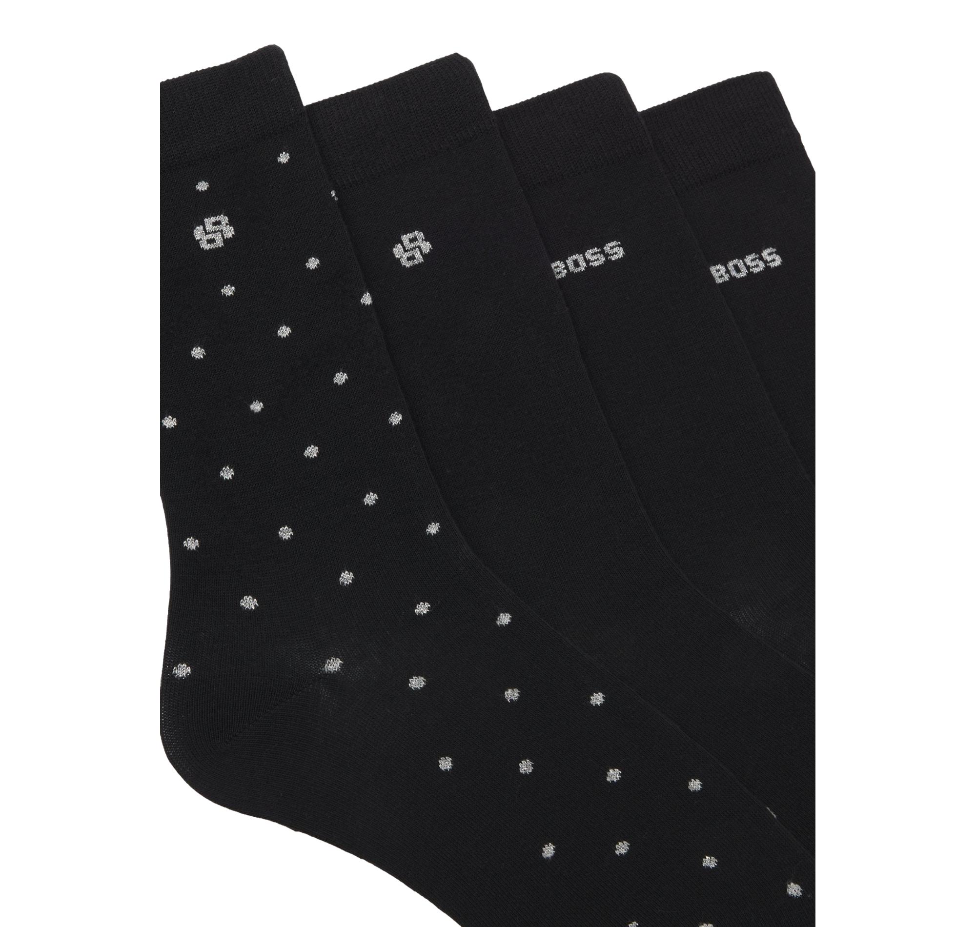 BOSS Calzini Donna Altezza Regolare Con Dettagli Con Logo 4P RS GiftShine 50546742 Colore Nero